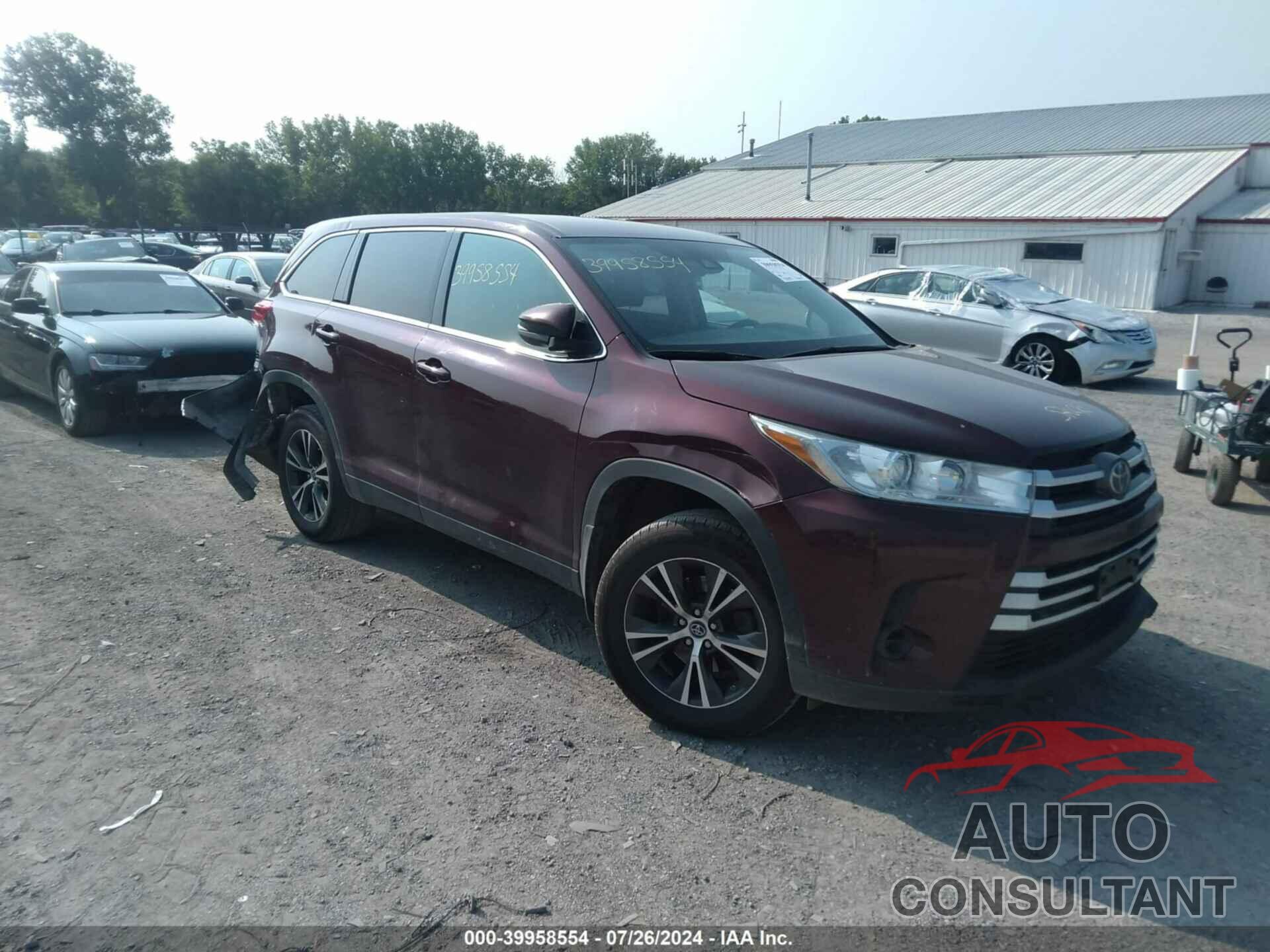 TOYOTA HIGHLANDER 2019 - 5TDBZRFH7KS995635