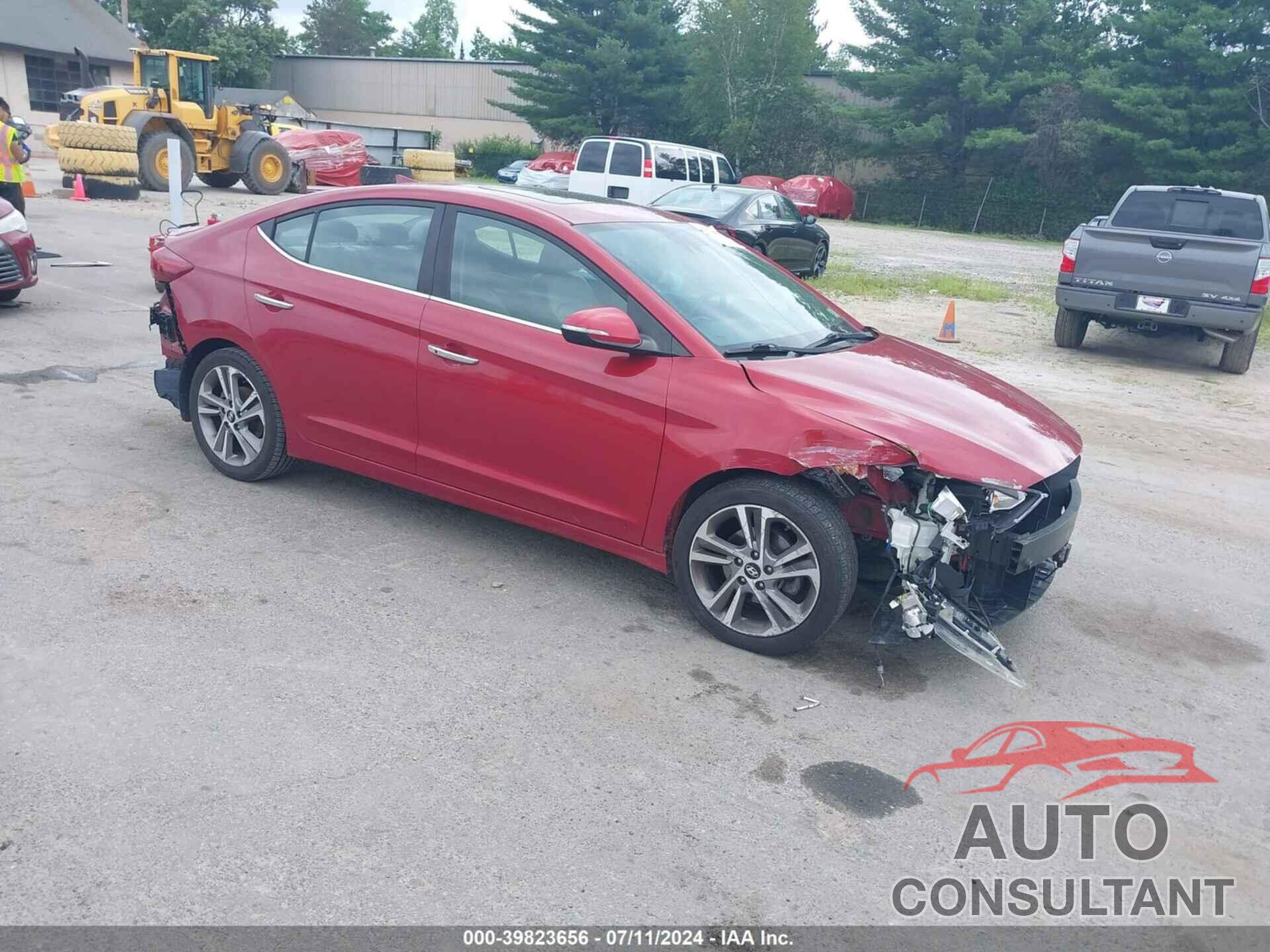HYUNDAI ELANTRA 2017 - KMHD84LF5HU283562