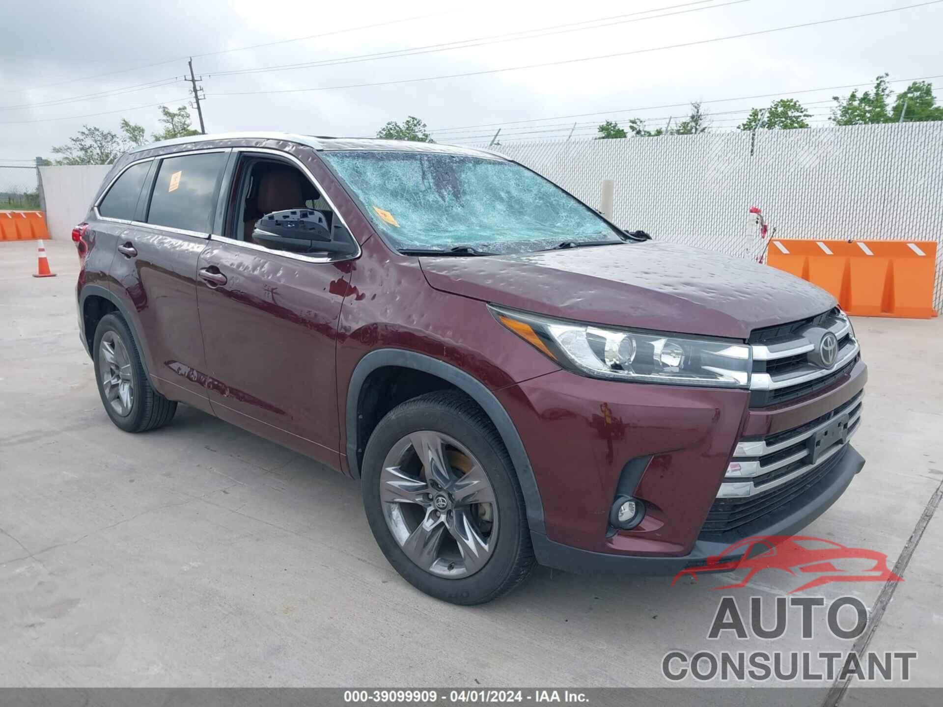 TOYOTA HIGHLANDER 2019 - 5TDYZRFH8KS346579