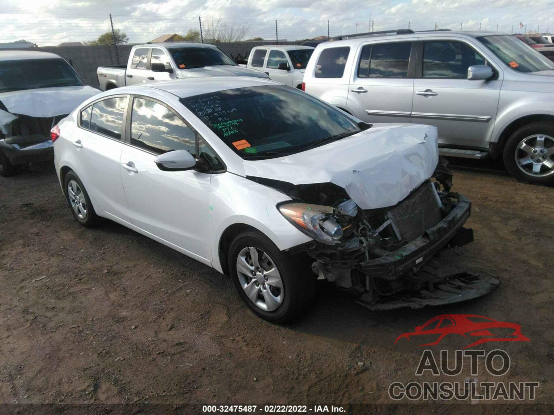 KIA FORTE 2016 - KNAFX4A67G5549429