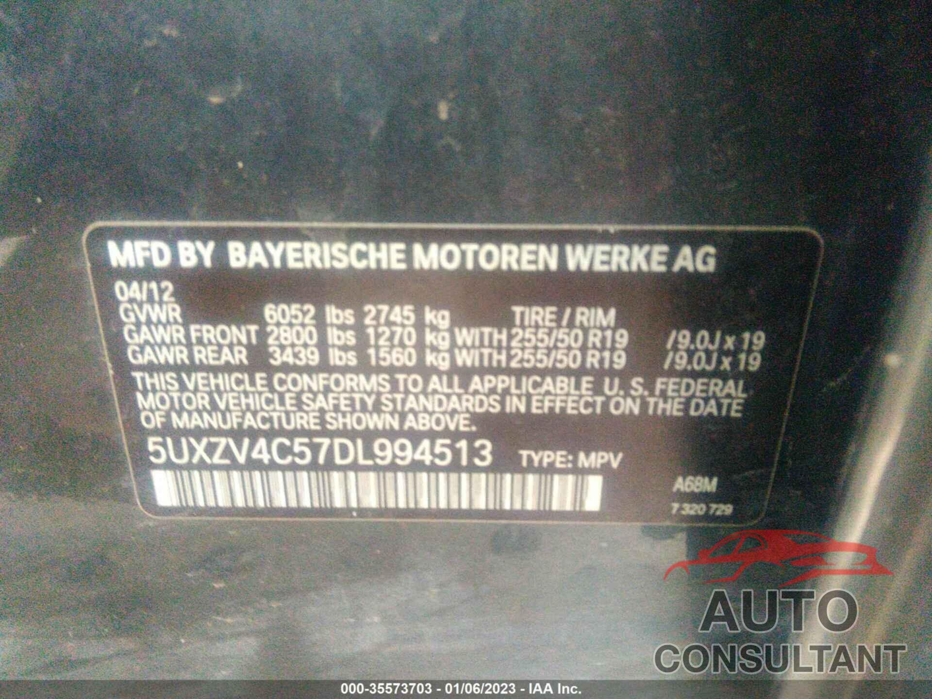 BMW X5 2013 - 5UXZV4C57DL994513