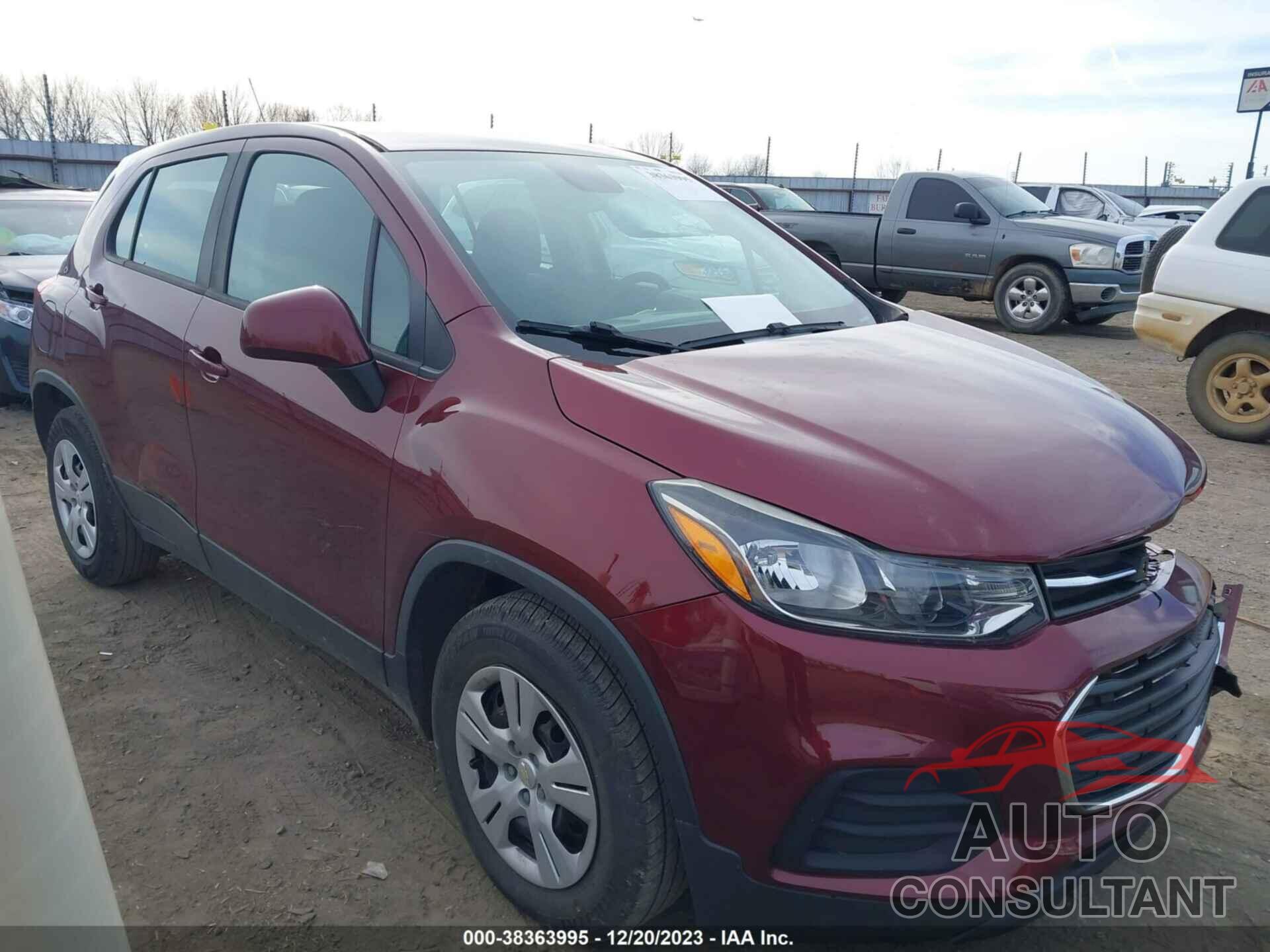 CHEVROLET TRAX 2017 - 3GNCJKSBXHL177553