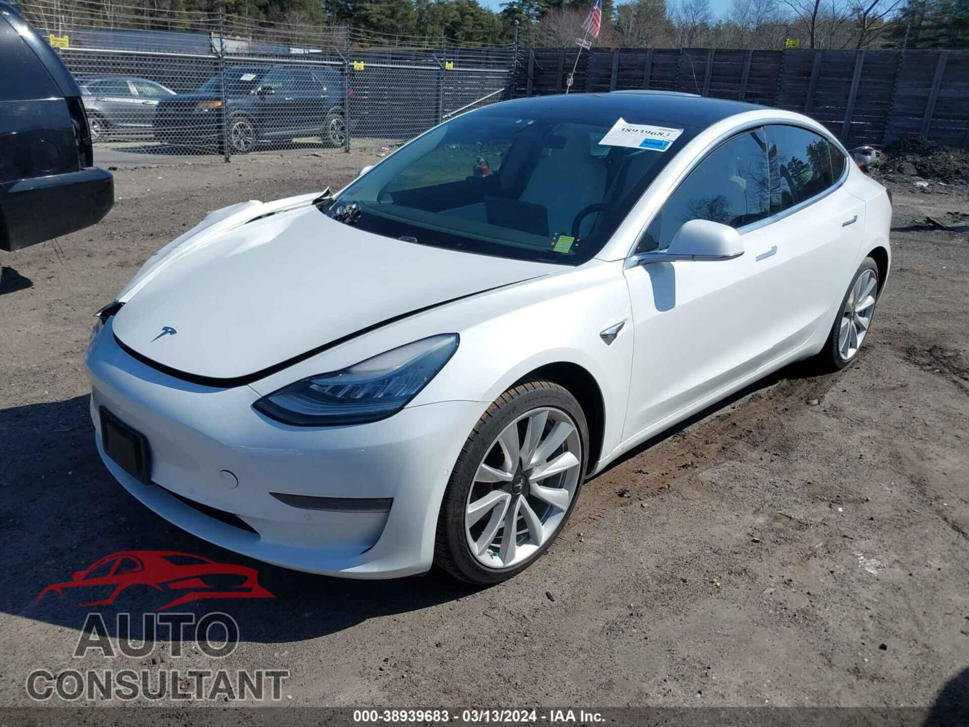 TESLA MODEL 3 2019 - 5YJ3E1EB7KF391991