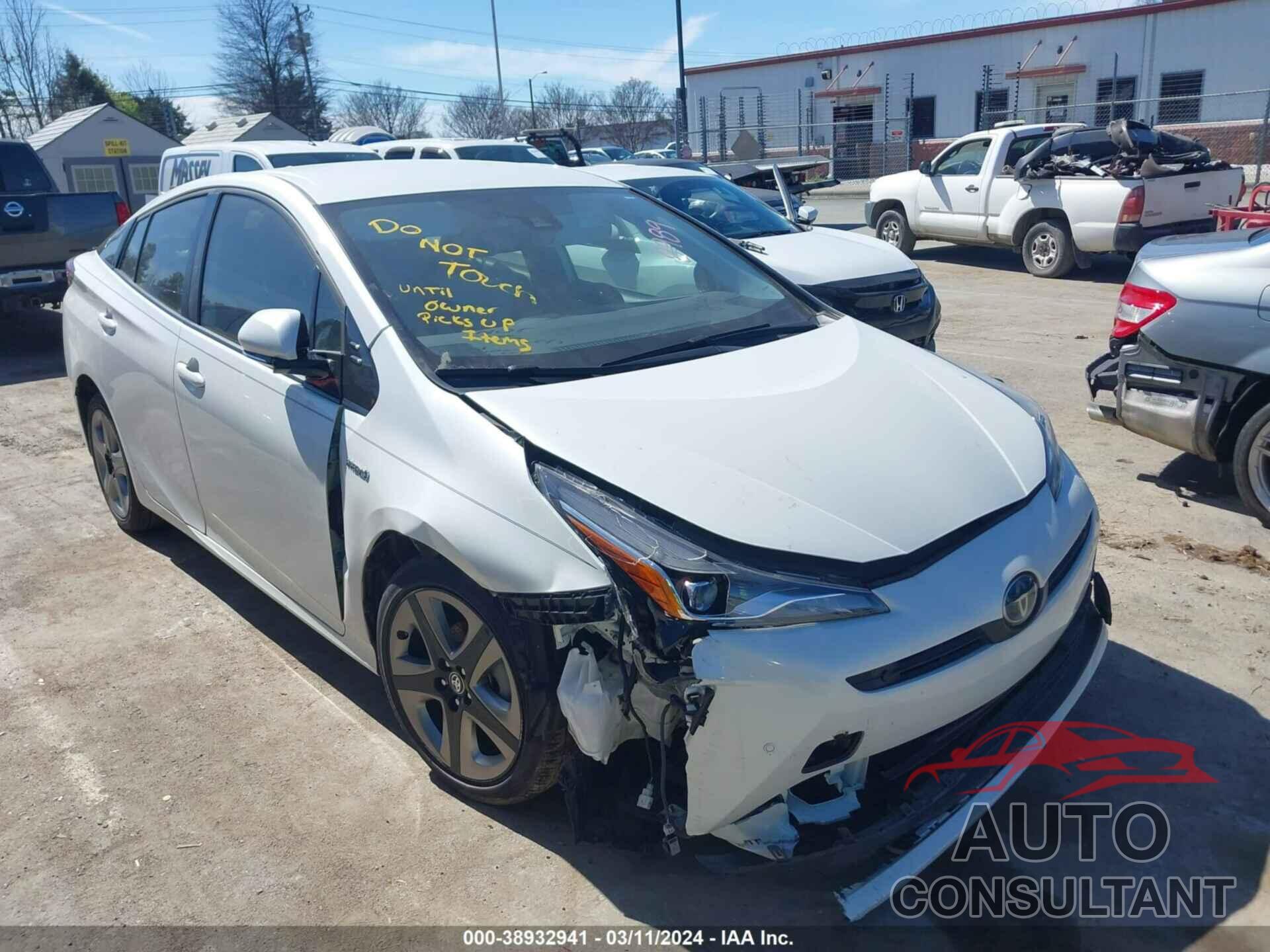 TOYOTA PRIUS 2019 - JTDKARFU2K3088989