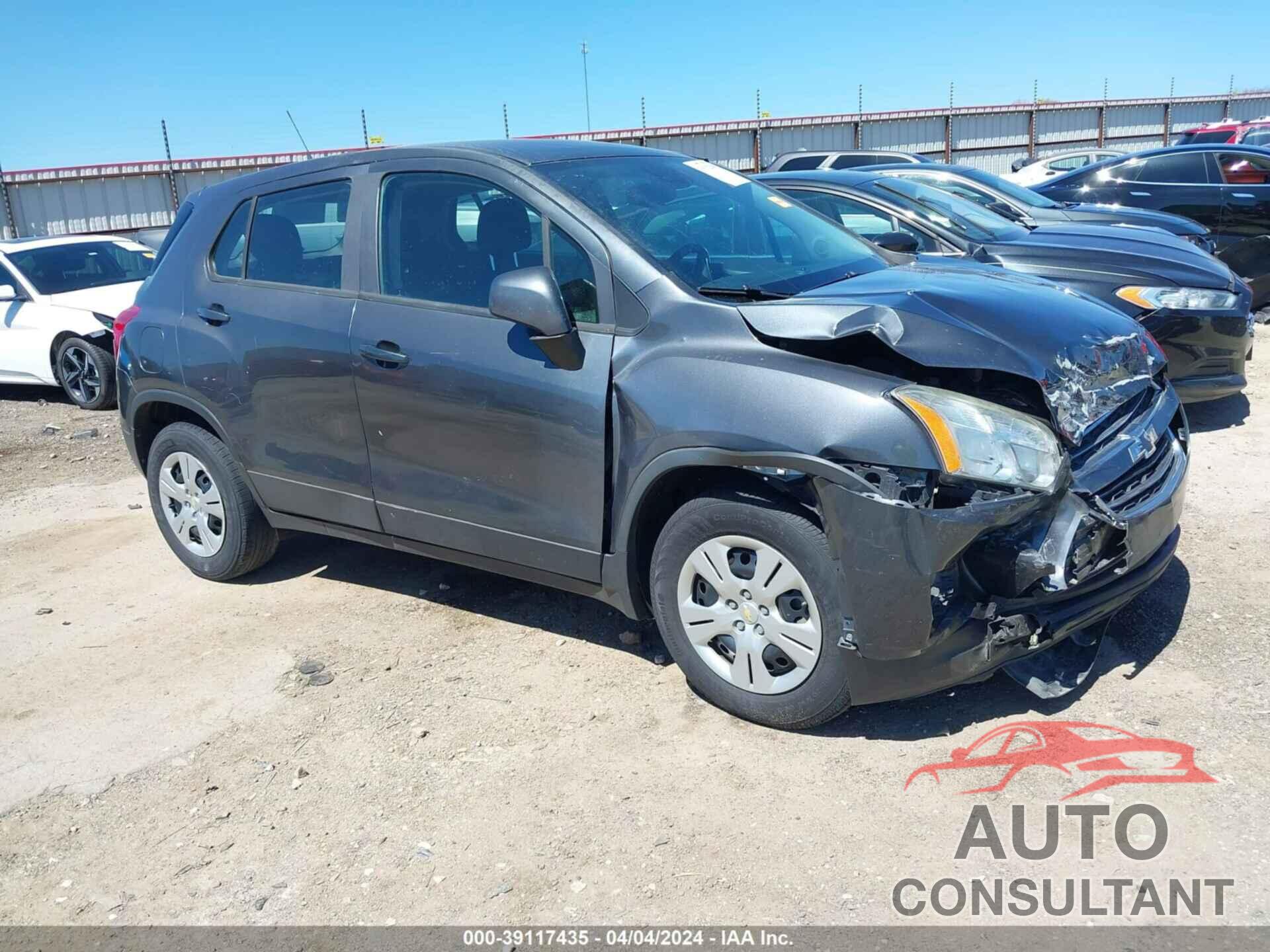 CHEVROLET TRAX 2016 - 3GNCJKSBXGL277814