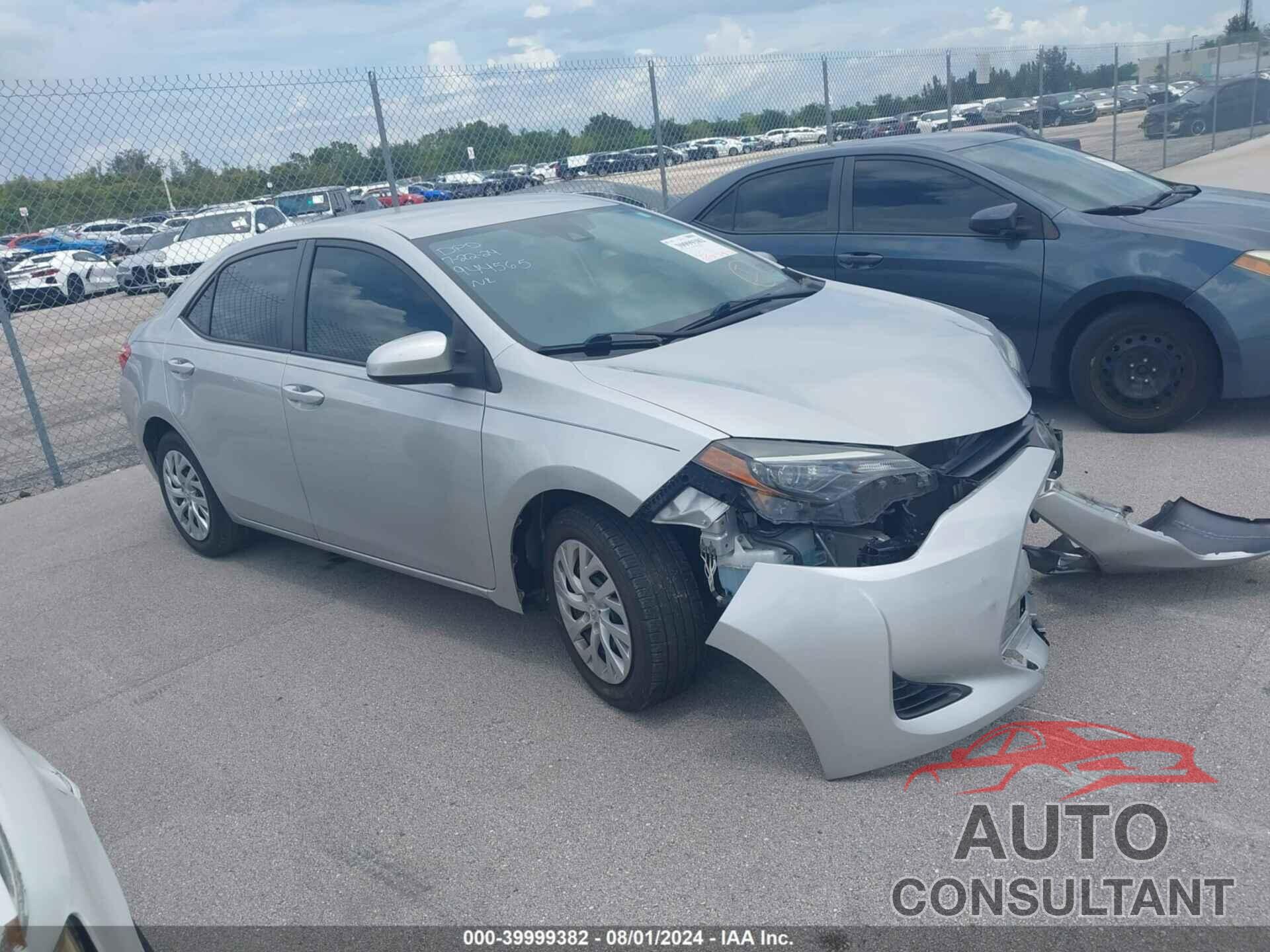 TOYOTA COROLLA 2019 - 5YFBURHE7KP944565
