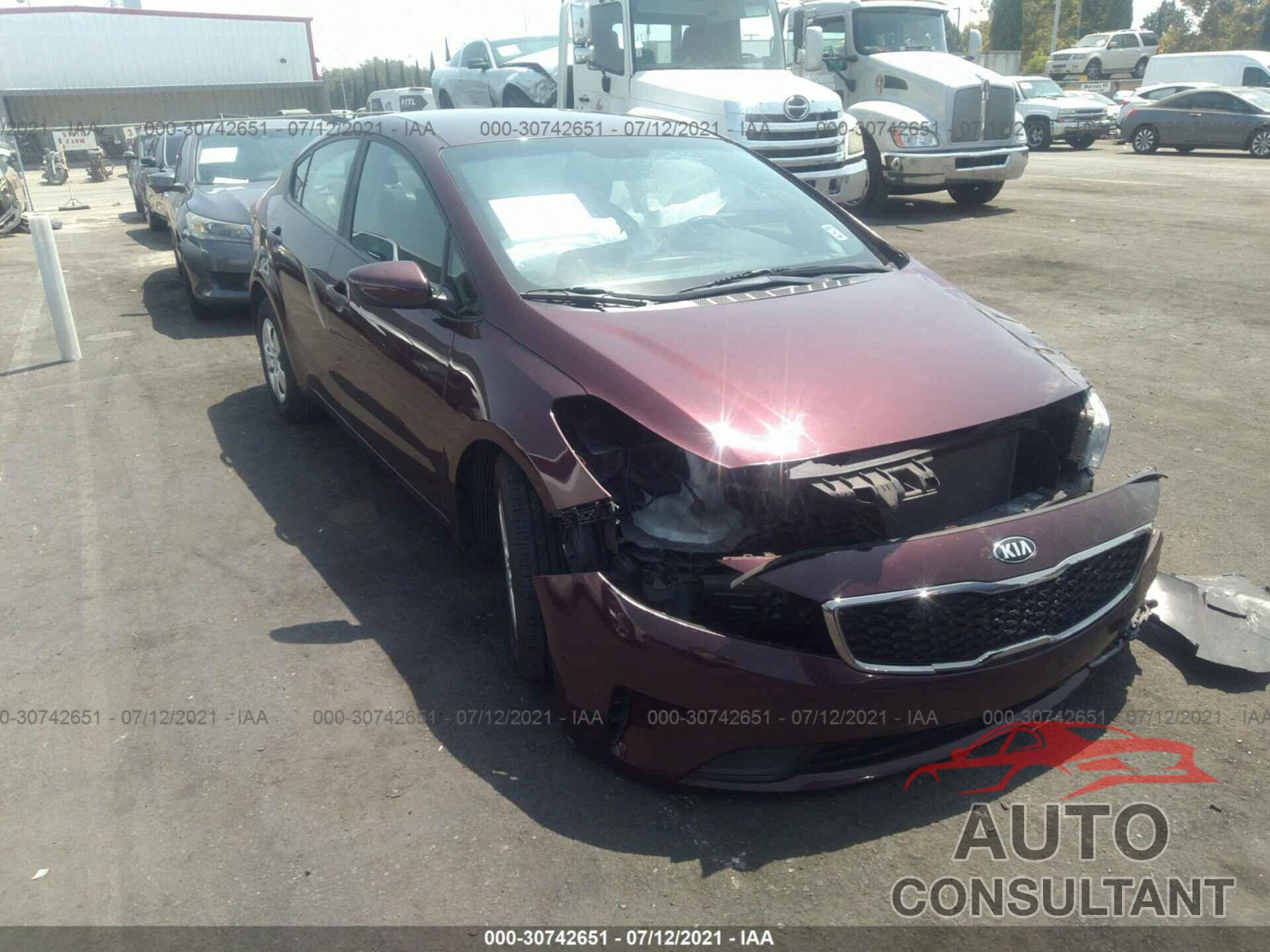 KIA FORTE 2017 - 3KPFK4A71HE062744