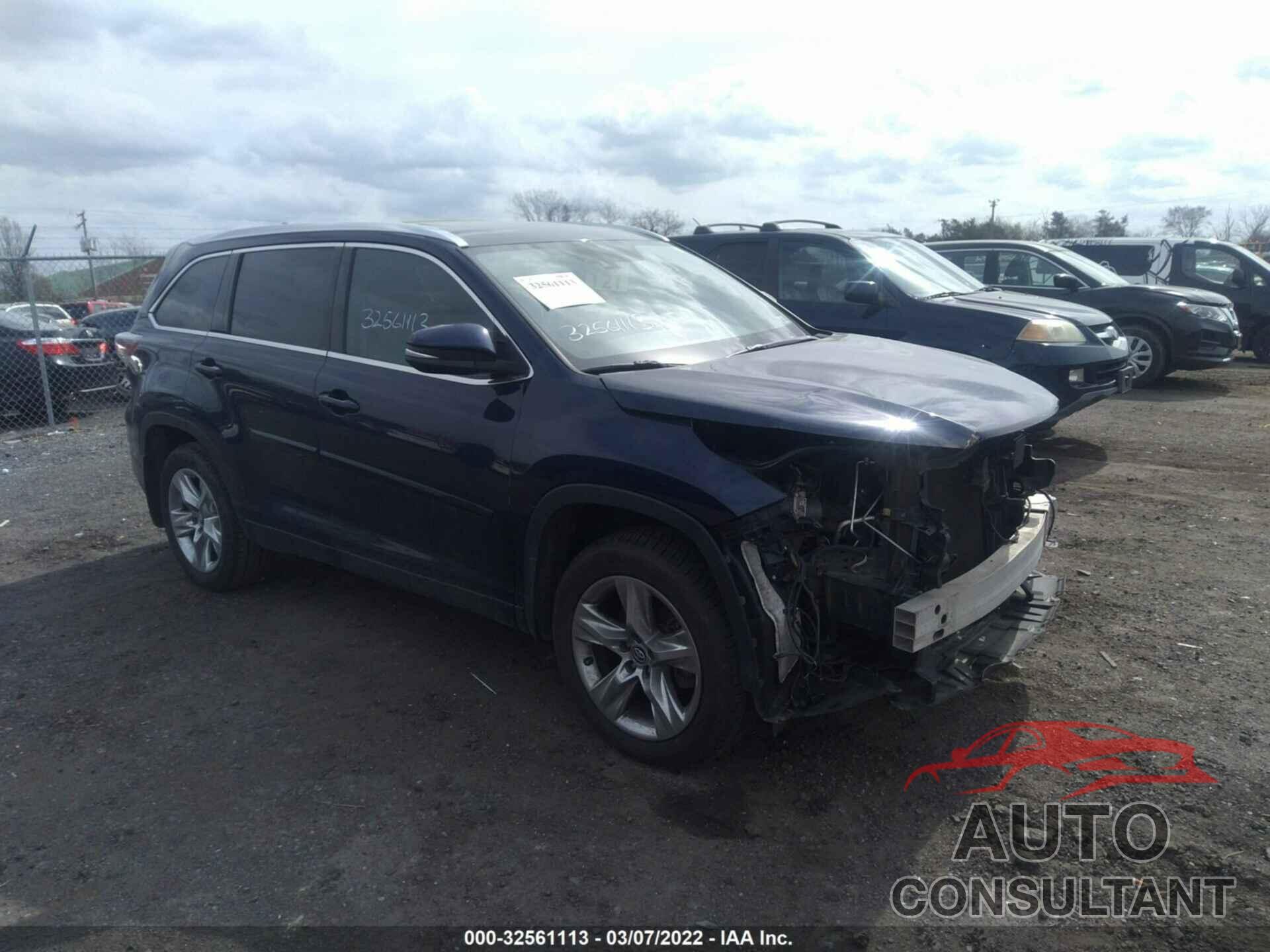 TOYOTA HIGHLANDER 2016 - 5TDDKRFH1GS248990