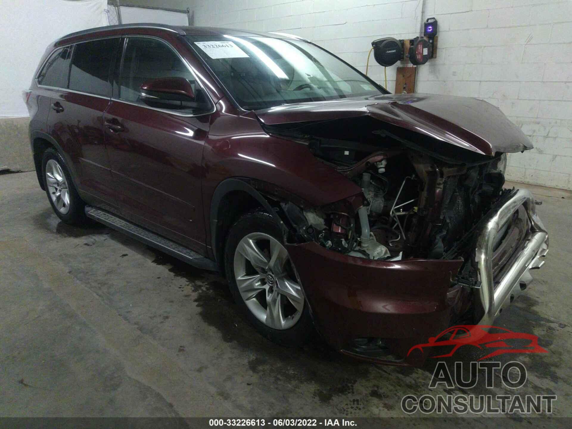 TOYOTA HIGHLANDER 2016 - 5TDDKRFH7GS234141