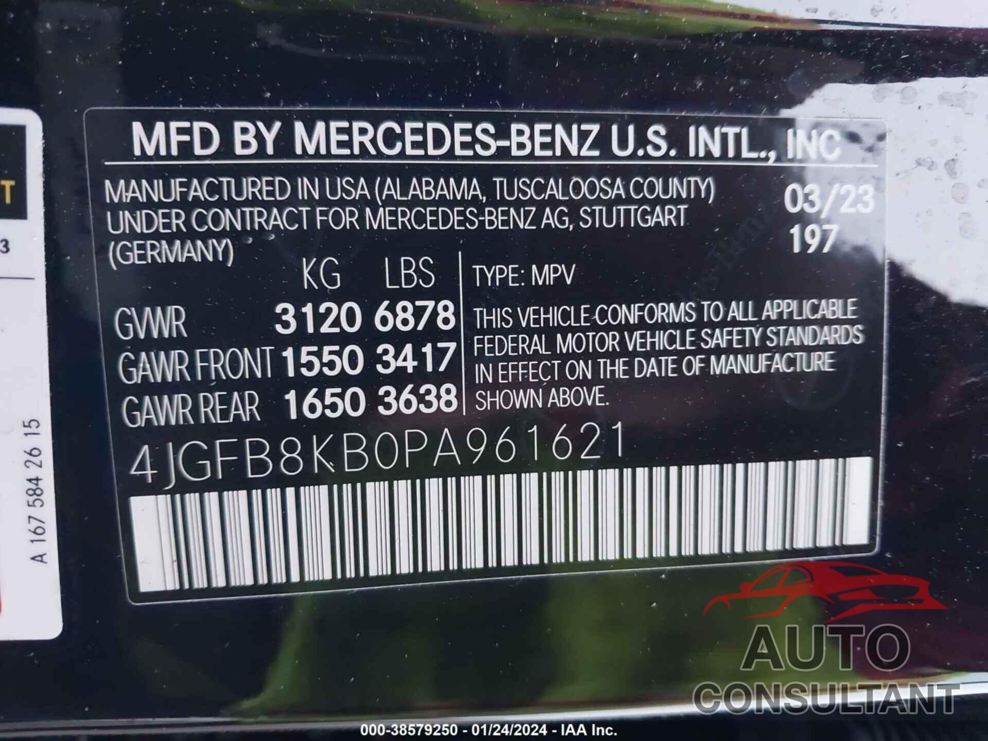 MERCEDES-BENZ AMG GLE 63 2023 - 4JGFB8KB0PA961621