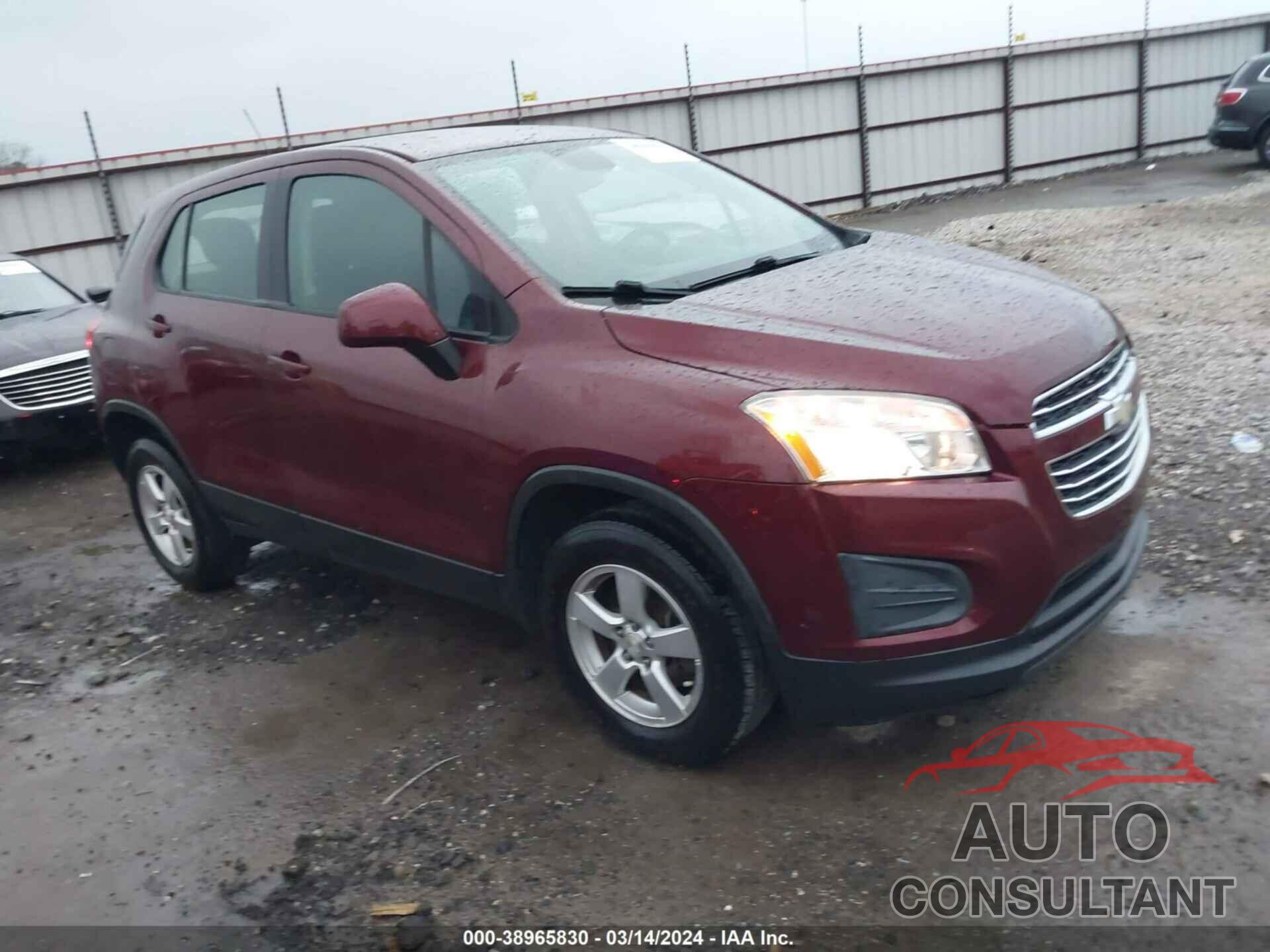 CHEVROLET TRAX 2016 - 3GNCJNSB1GL263656