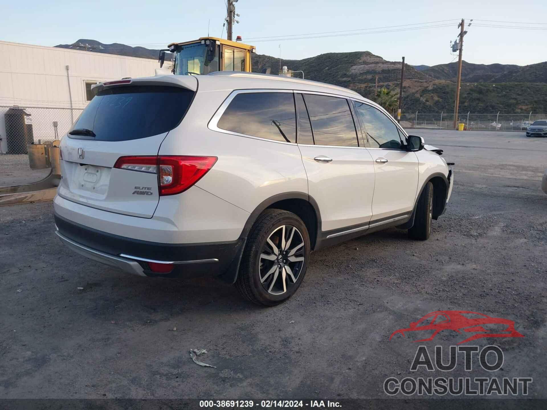 HONDA PILOT 2020 - 5FNYF6H0XLB028130