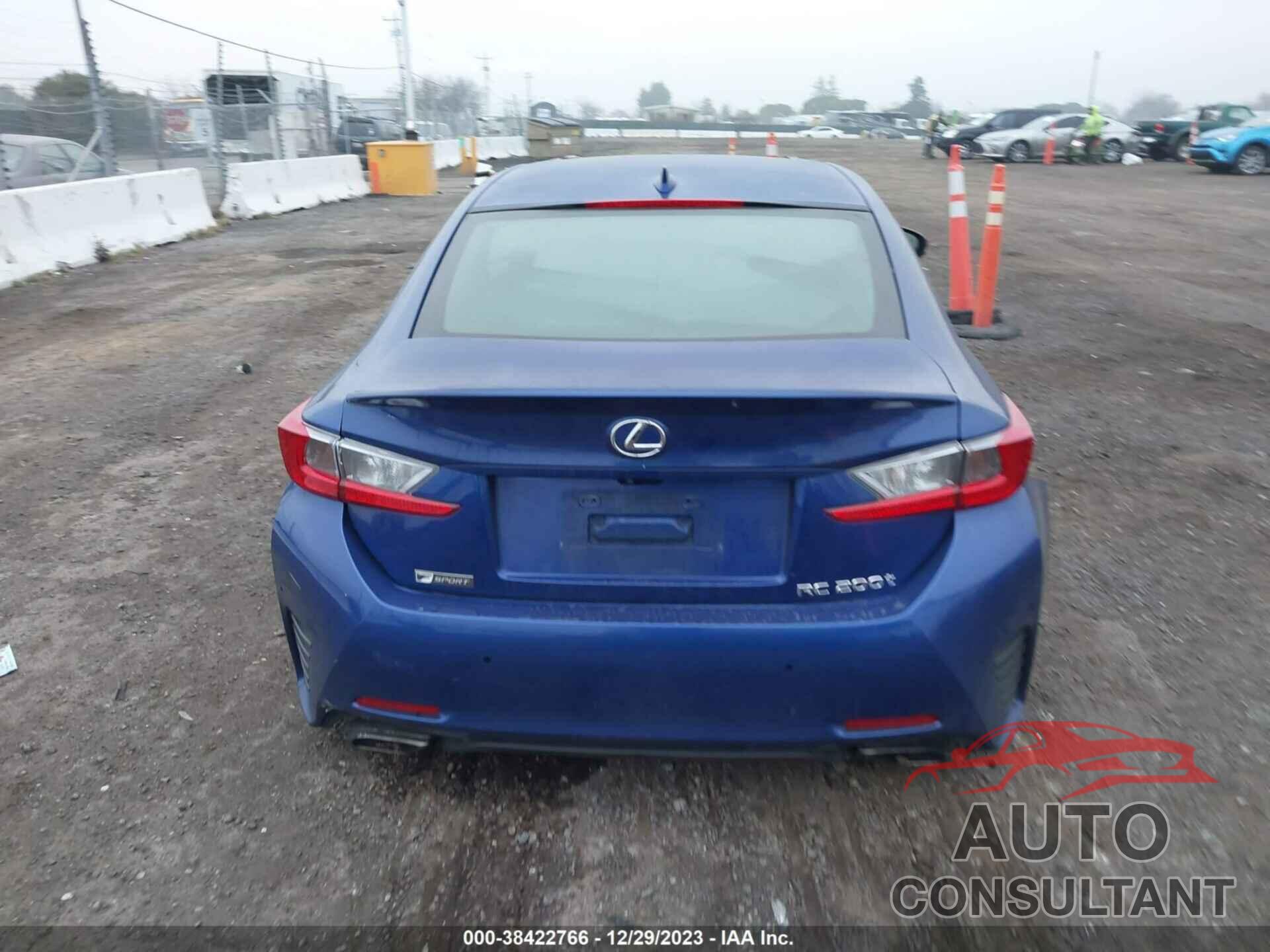 LEXUS RC 200T 2016 - JTHHA5BC0G5001892