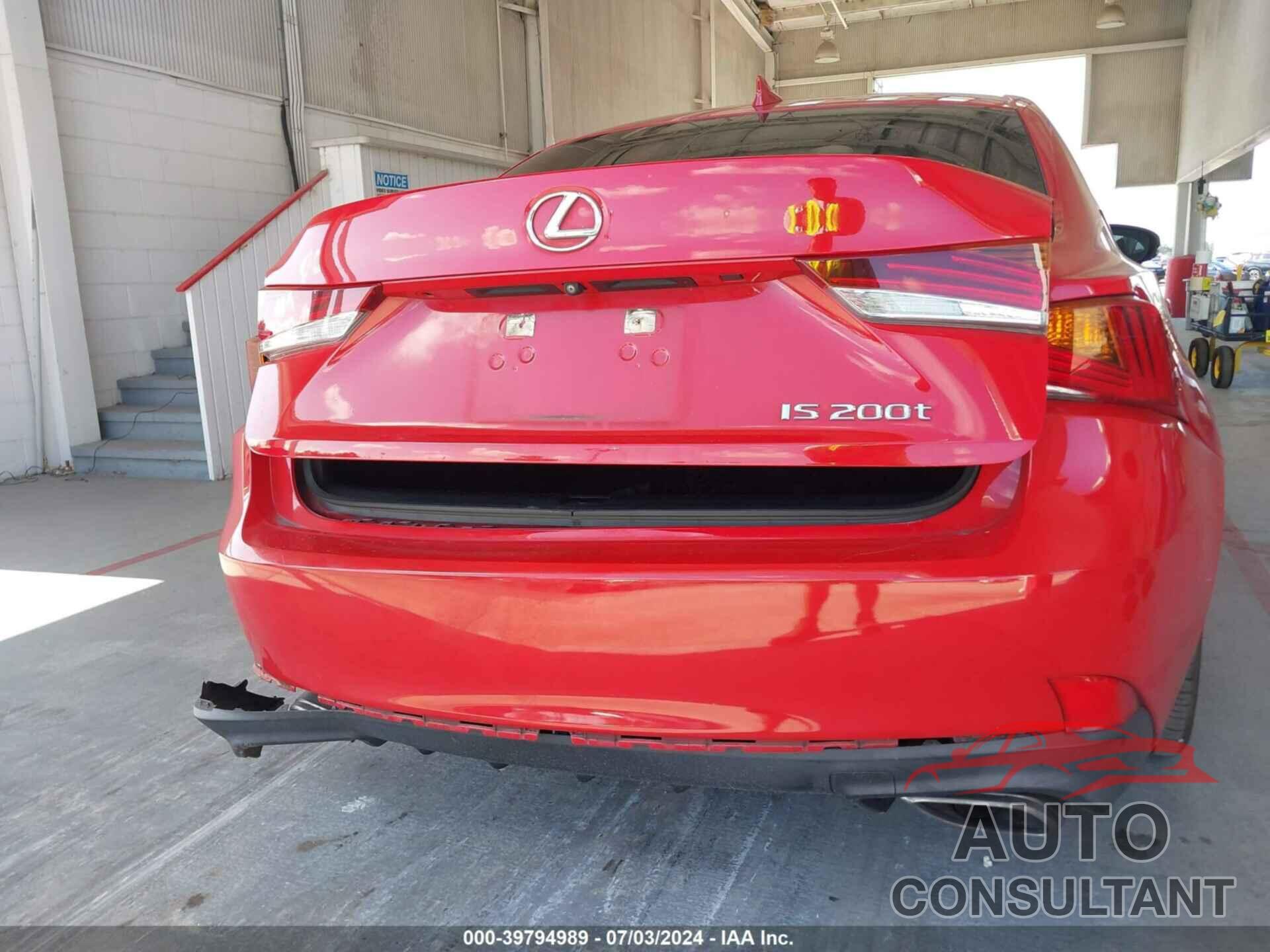 LEXUS IS 200T 2017 - JTHBA1D26H5040376