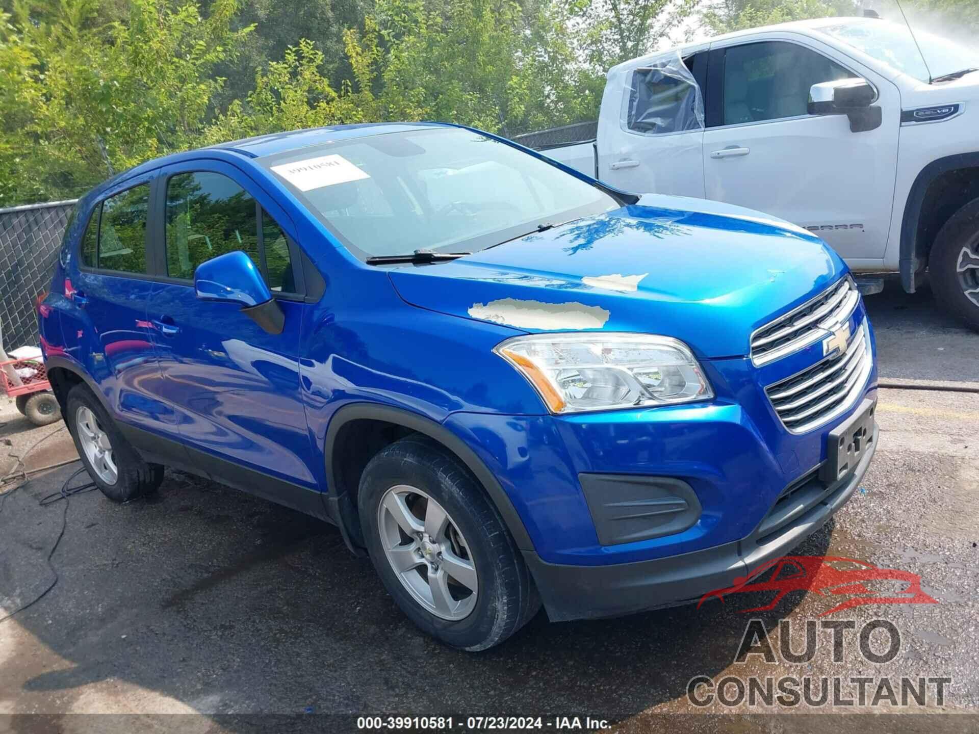 CHEVROLET TRAX 2016 - KL7CJNSB3GB622075