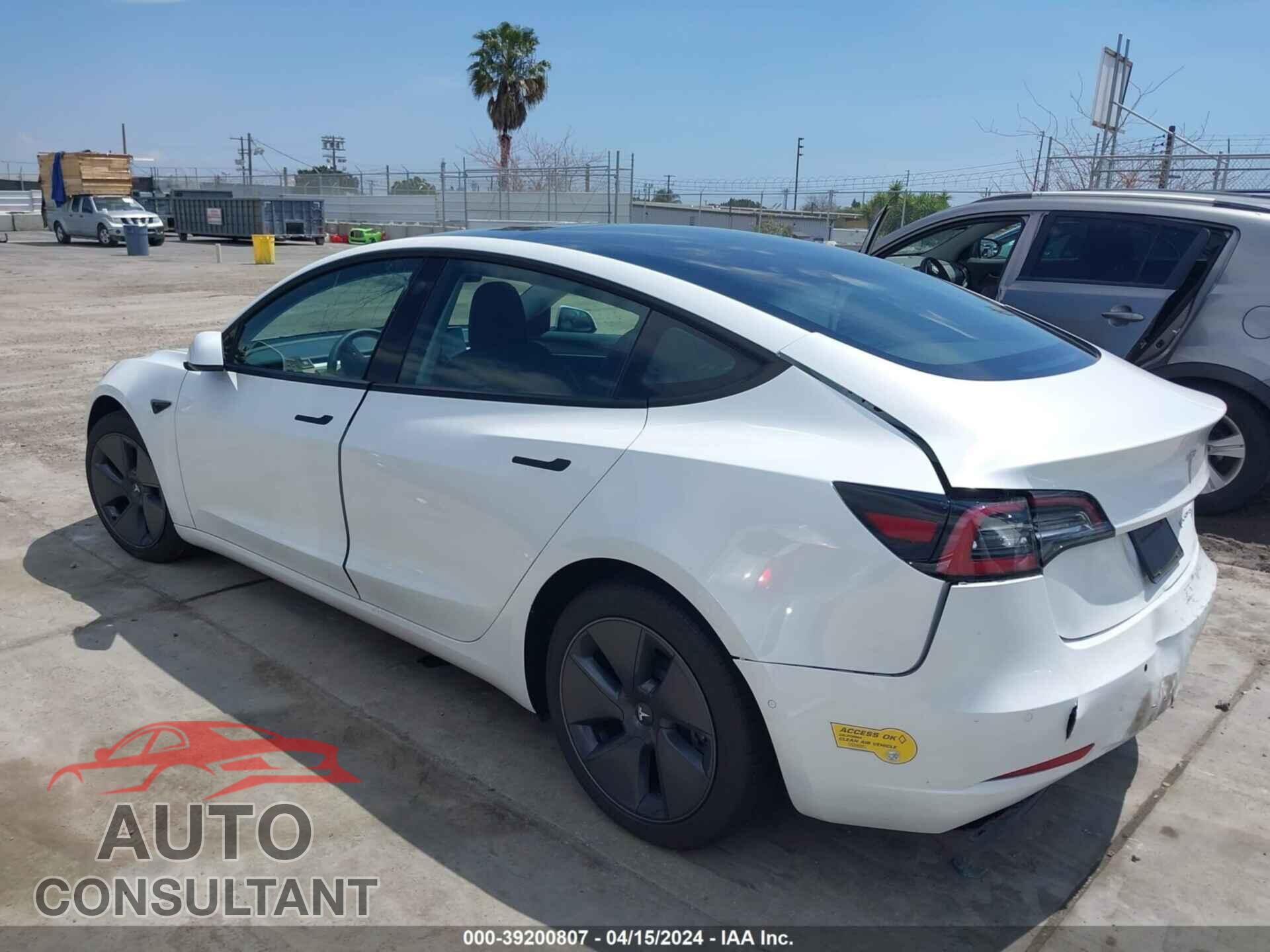 TESLA MODEL 3 2022 - 5YJ3E1EBXNF152827