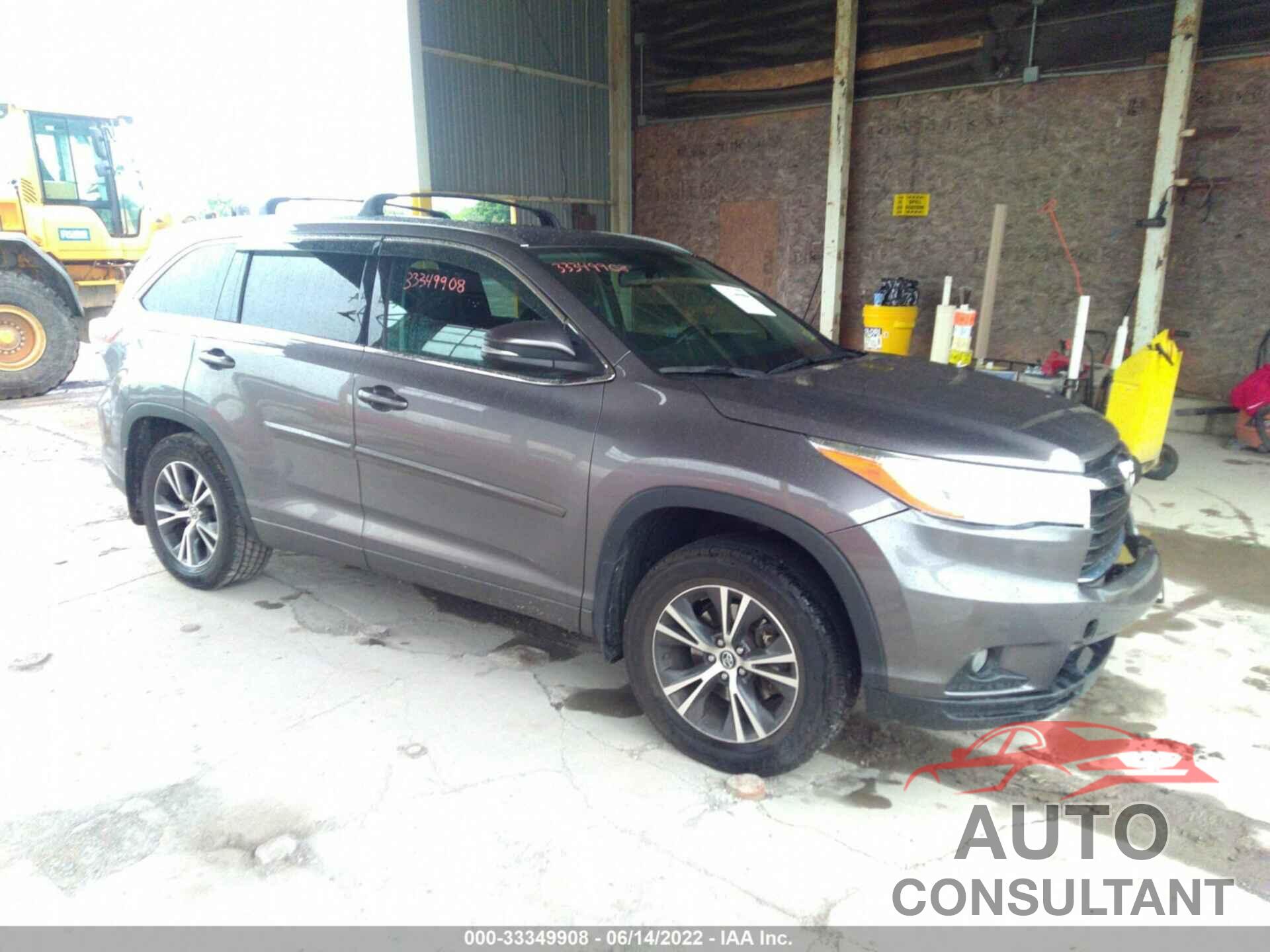 TOYOTA HIGHLANDER 2016 - 5TDJKRFH0GS334794