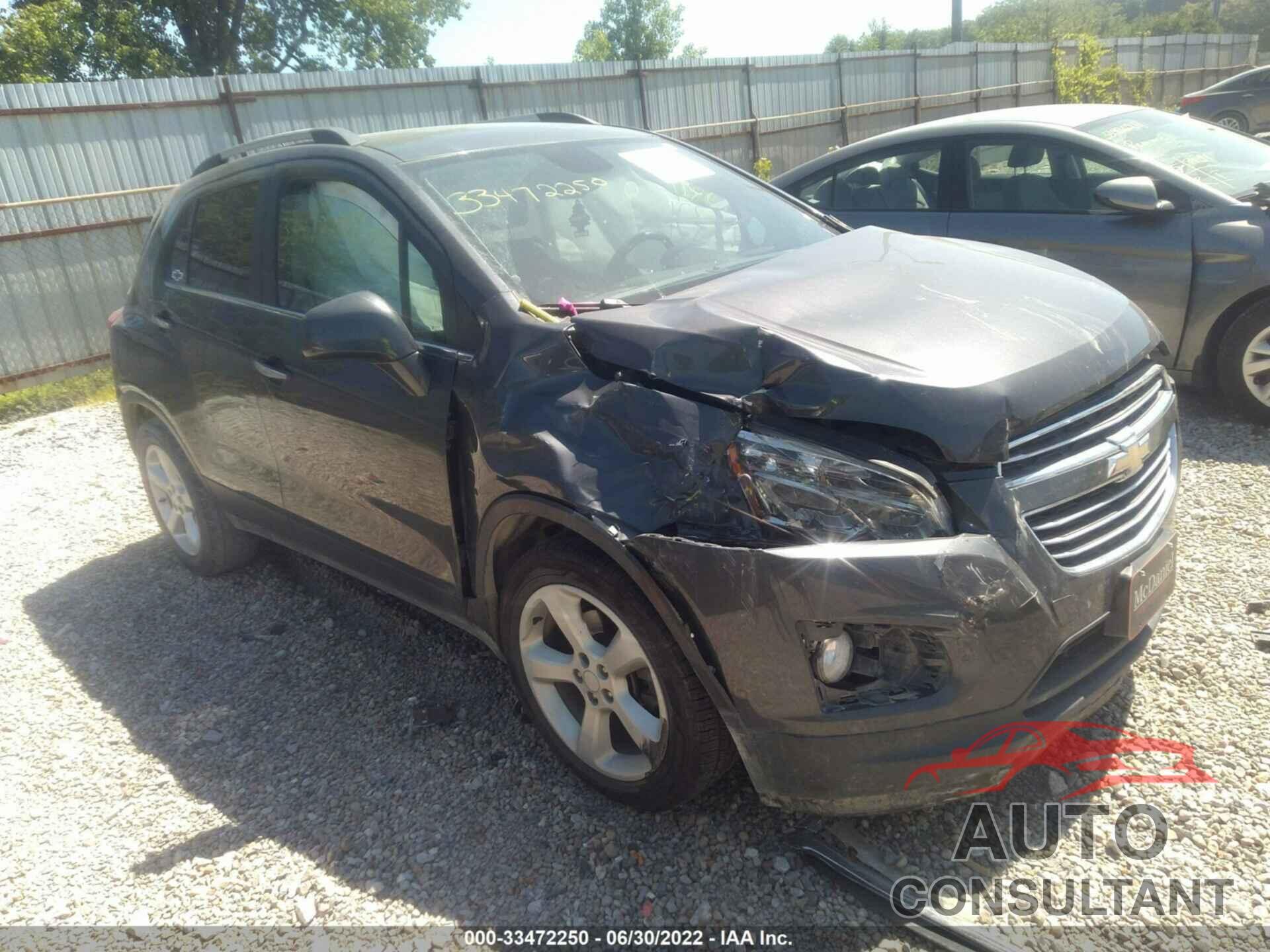 CHEVROLET TRAX 2016 - 3GNCJMSB5GL164431