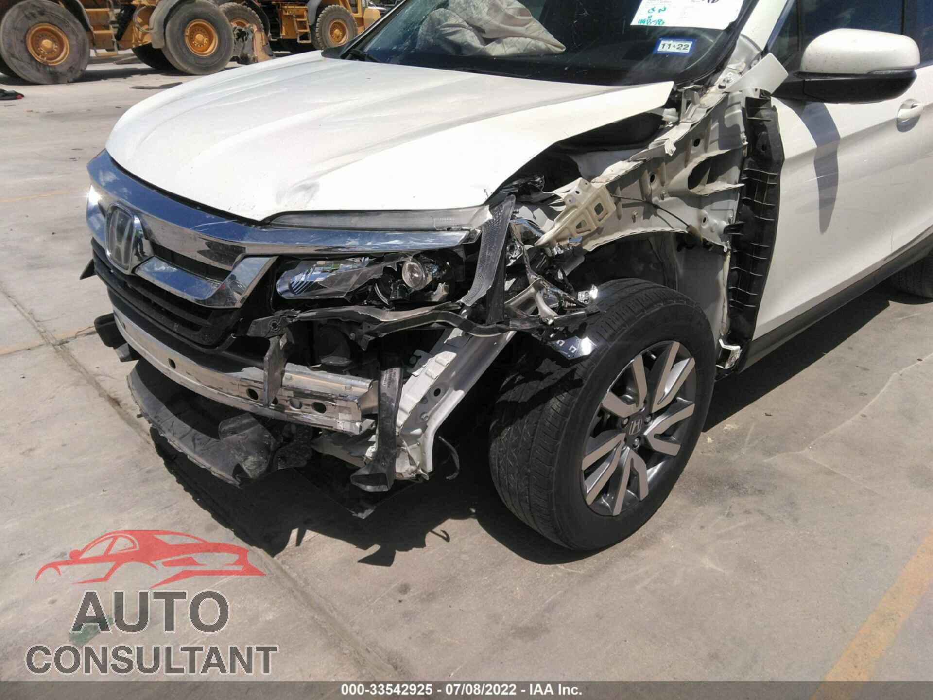 HONDA PILOT 2019 - 5FNYF5H53KB027082