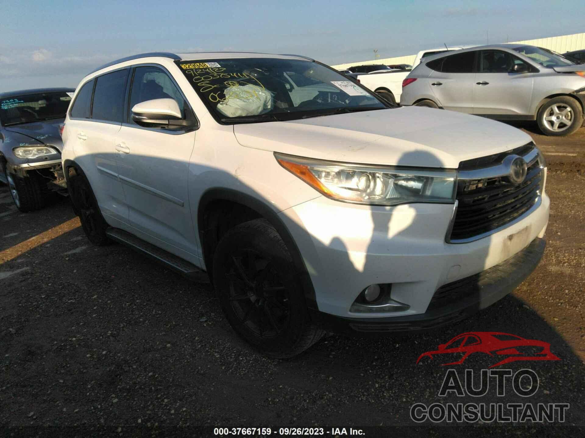 TOYOTA HIGHLANDER 2015 - 5TDYKRFH2FS062231