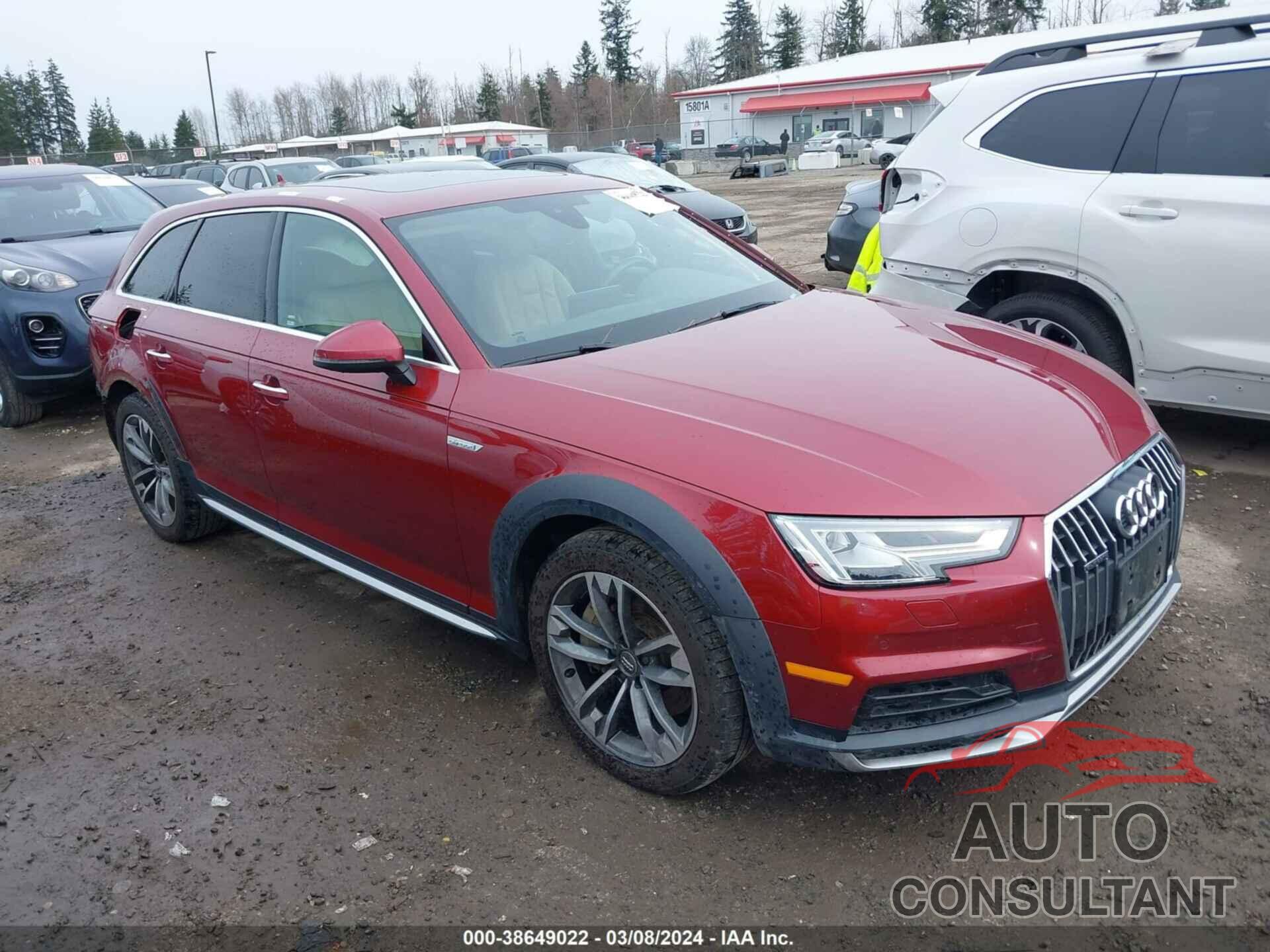 AUDI A4 ALLROAD 2018 - WA18NAF42JA204728