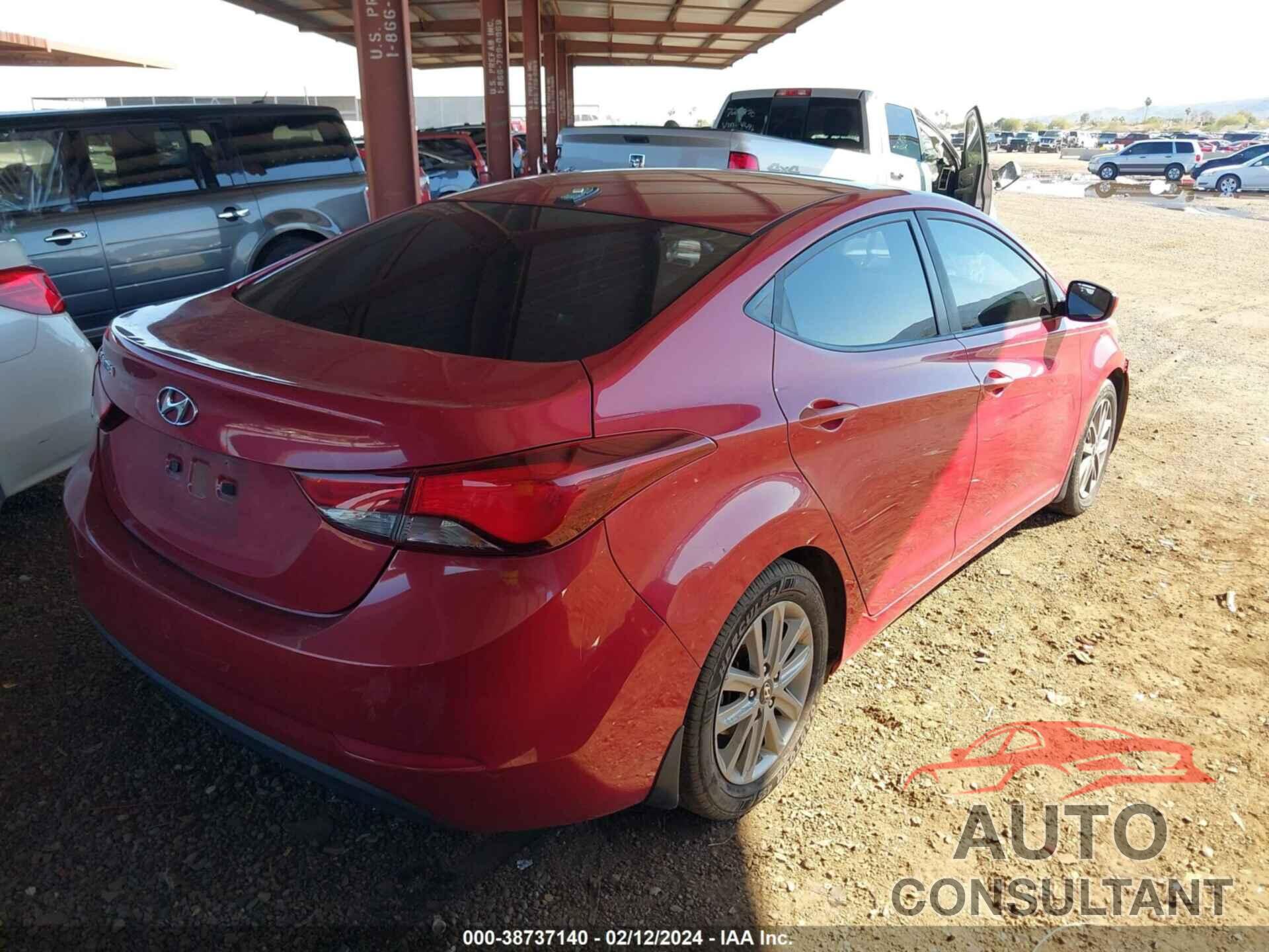 HYUNDAI ELANTRA 2016 - KMHDH4AE0GU542533