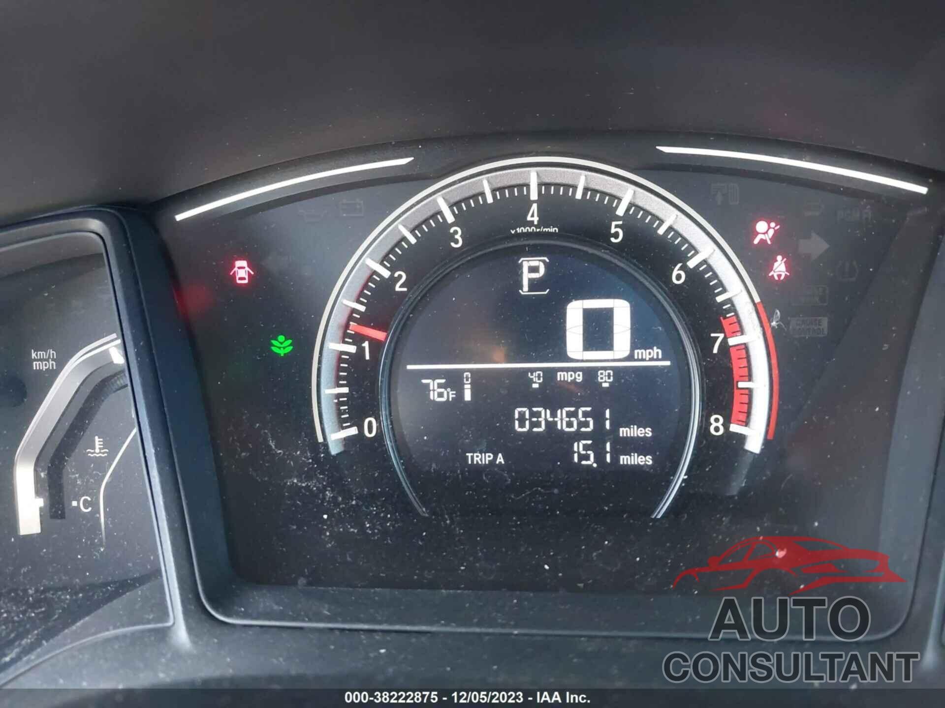 HONDA CIVIC 2017 - 19XFC2F51HE219259