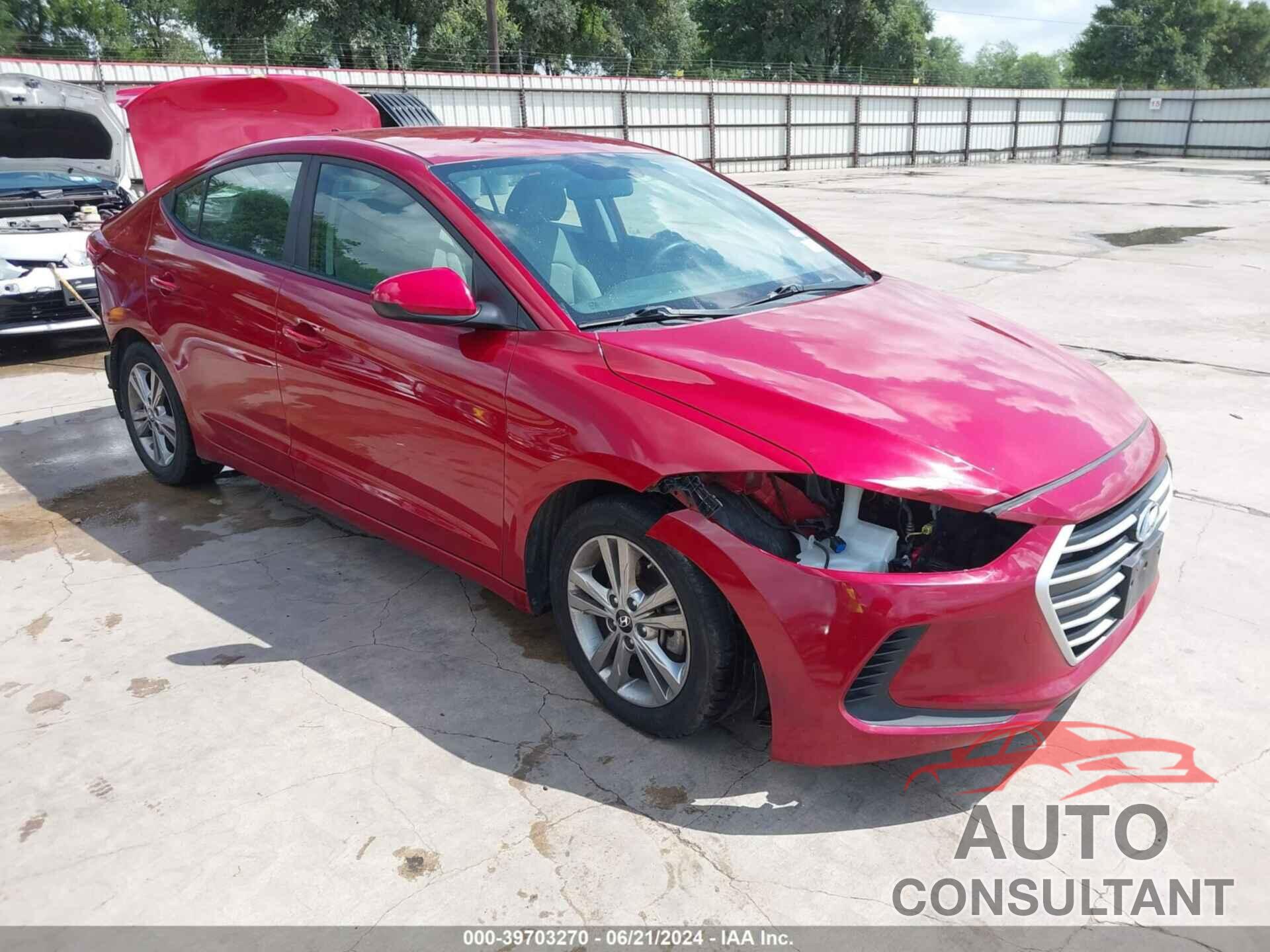 HYUNDAI ELANTRA 2017 - KMHD84LFXHU102536