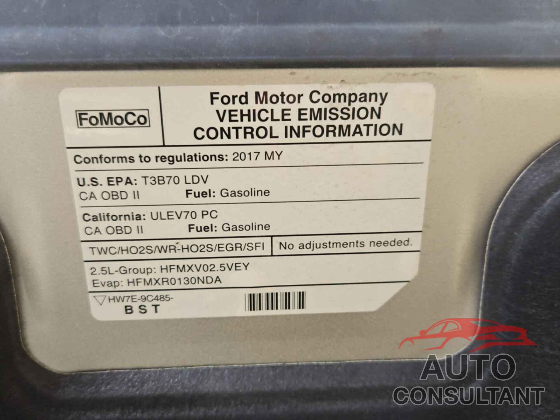 FORD FUSION 2017 - 3FA6P0G76HR231088