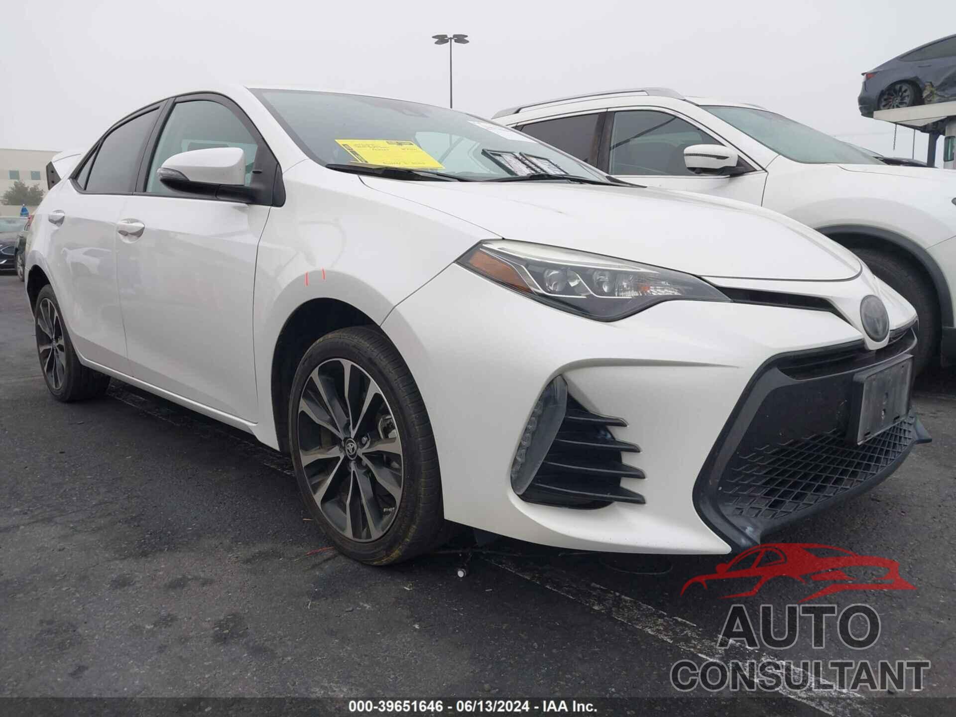 TOYOTA COROLLA 2019 - 5YFBURHE6KP878588