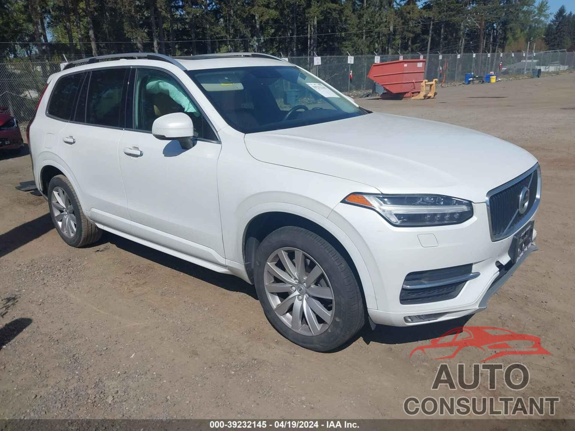 VOLVO XC90 2016 - YV4A22PK1G1045631