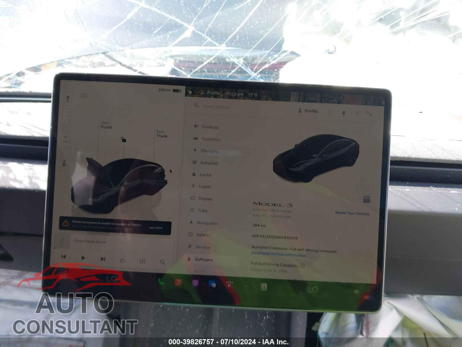 TESLA MODEL 3 2024 - 5YJ3E1EB9RF810076