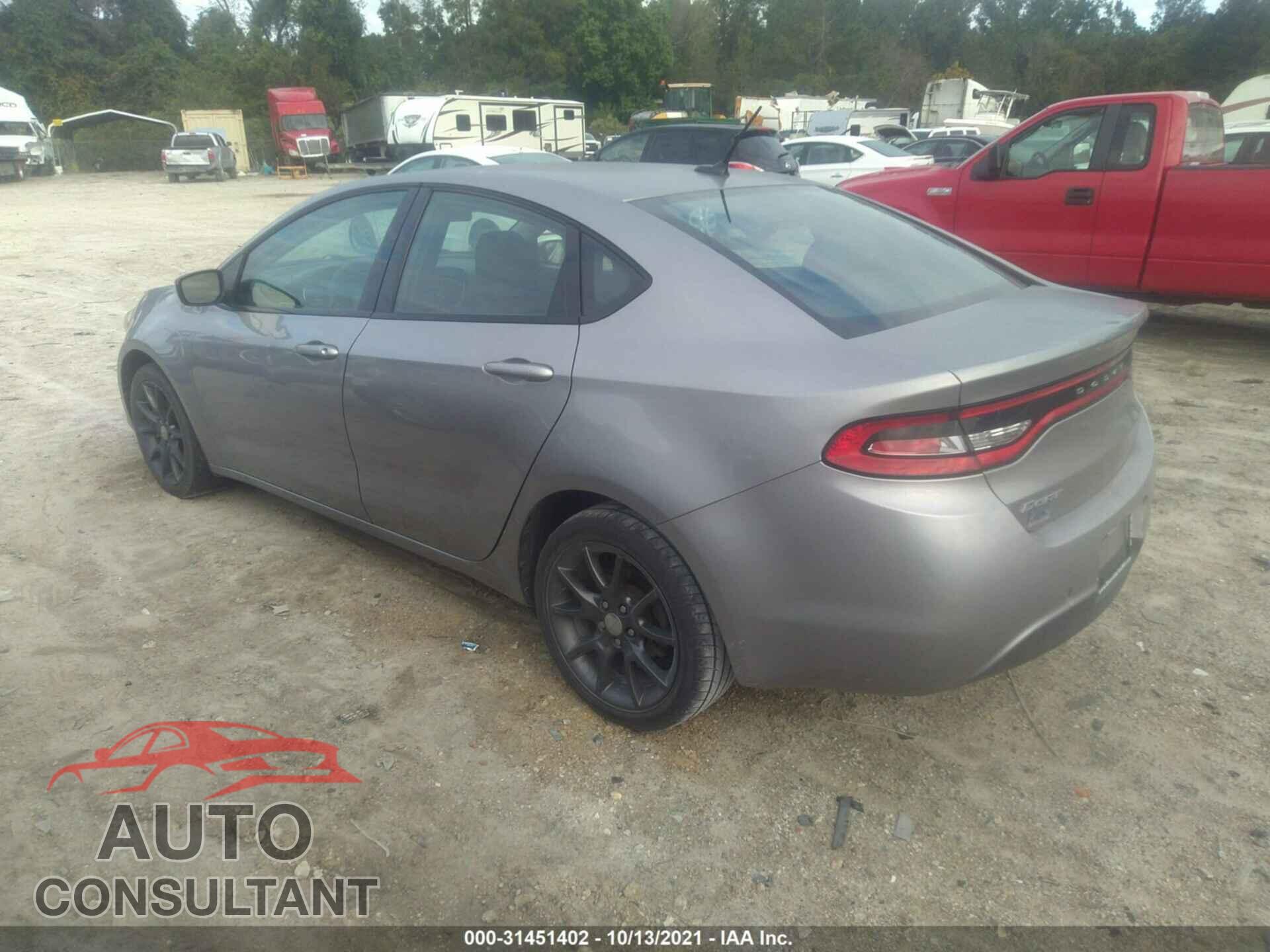 DODGE DART 2016 - 1C3CDFAA5GD607742