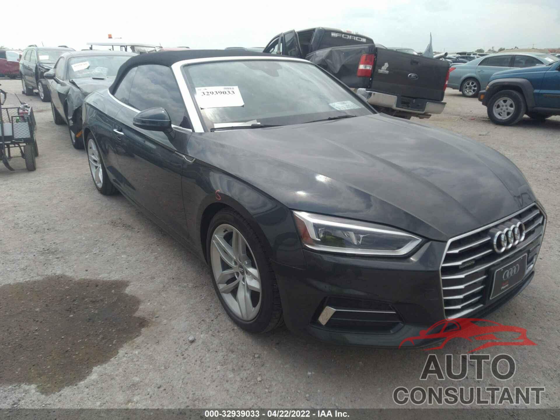 AUDI A5 CABRIOLET 2019 - WAUYNGF50KN009798