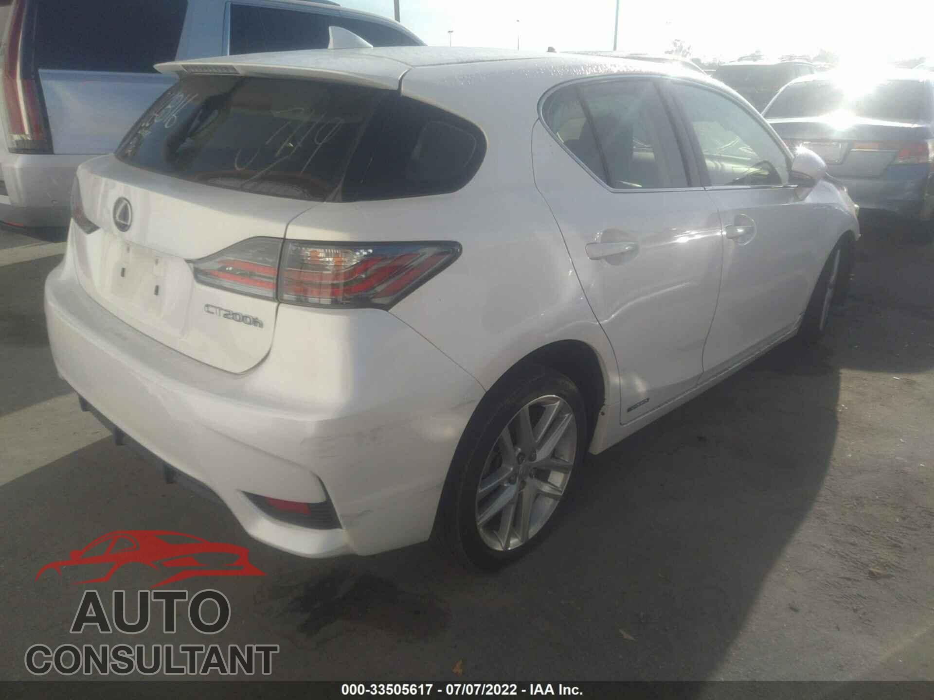 LEXUS CT 2017 - JTHKD5BH7H2287672