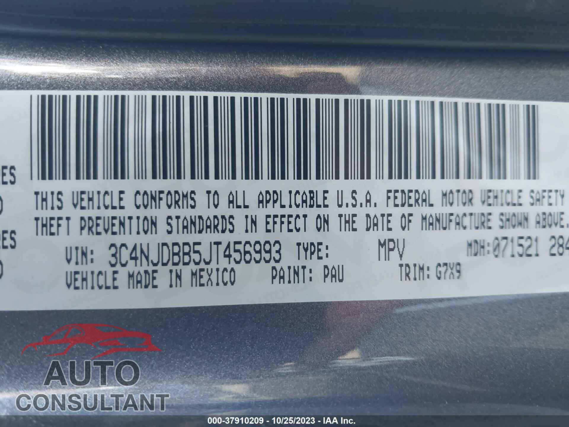 JEEP COMPASS 2018 - 3C4NJDBB5JT456993