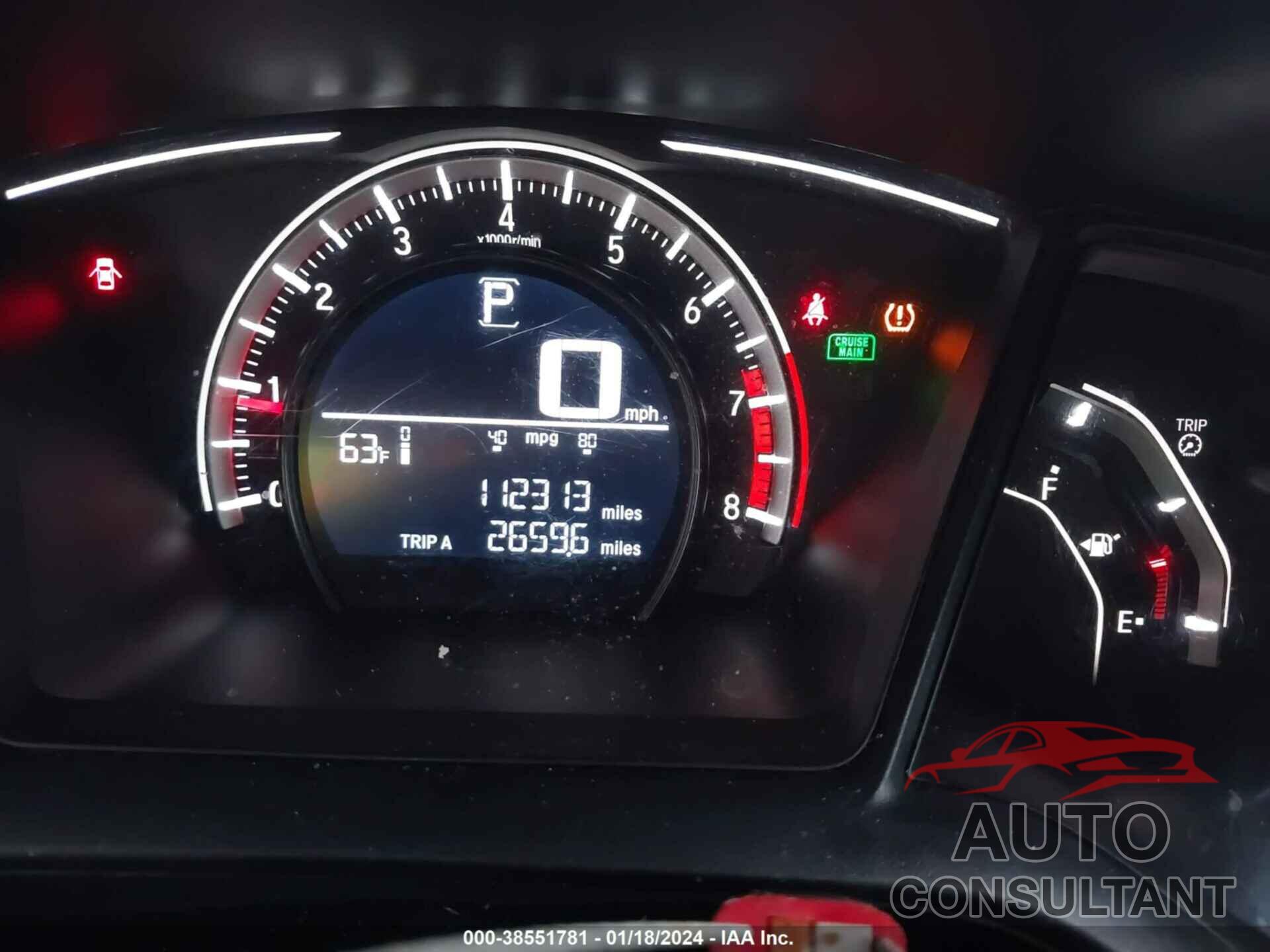 HONDA CIVIC 2018 - 2HGFC2F59JH601616