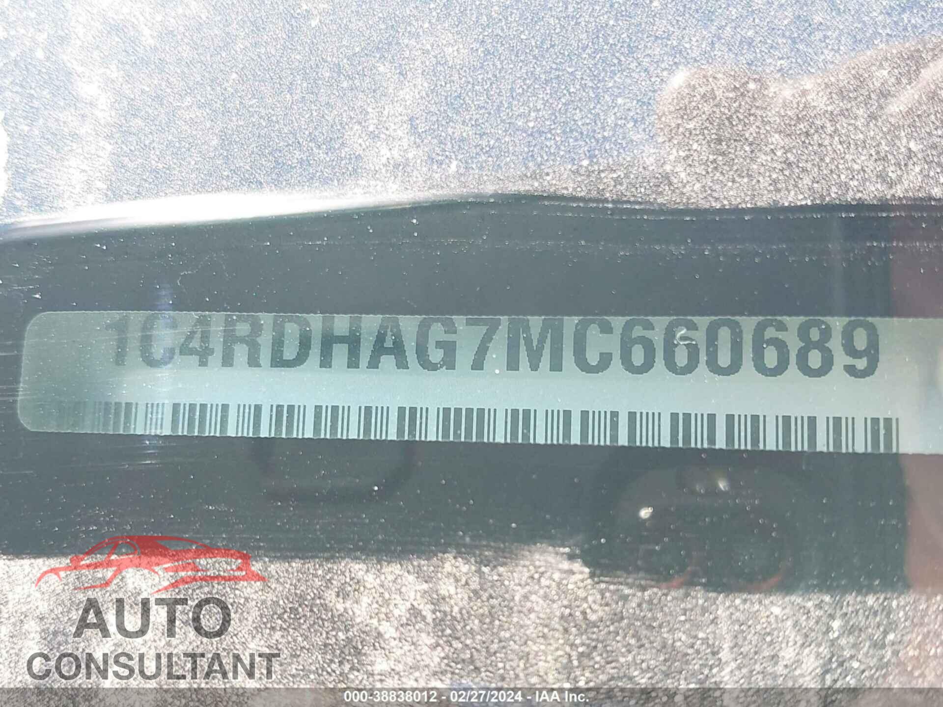 DODGE DURANGO 2021 - 1C4RDHAG7MC660689