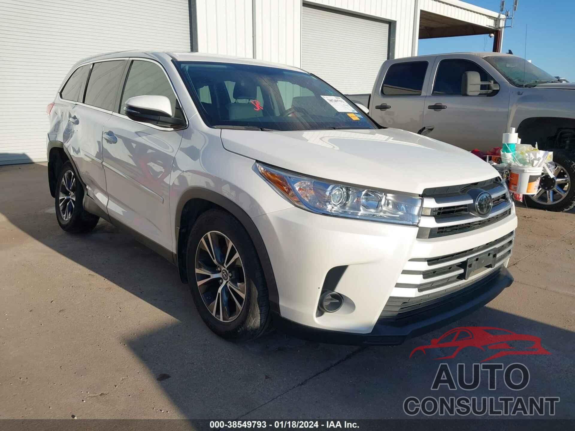 TOYOTA HIGHLANDER 2019 - 5TDZARFH4KS058389