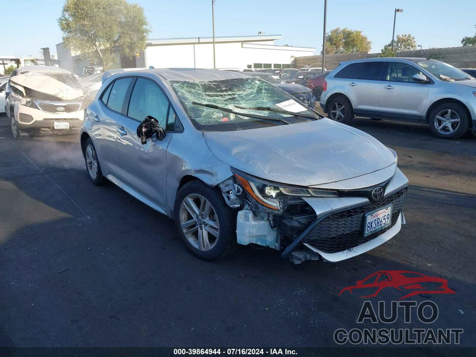 TOYOTA COROLLA 2019 - JTNK4RBE9K3042982