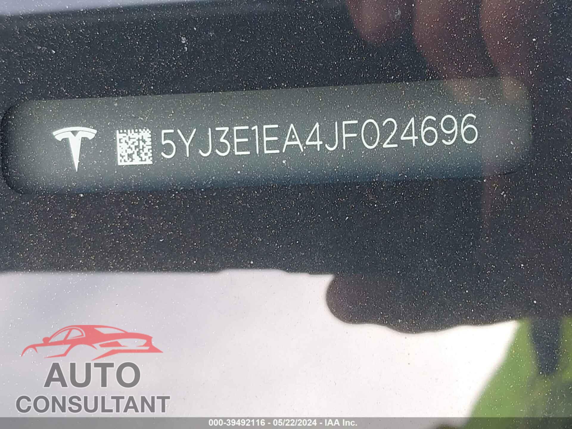 TESLA MODEL 3 2018 - 5YJ3E1EA4JF024696