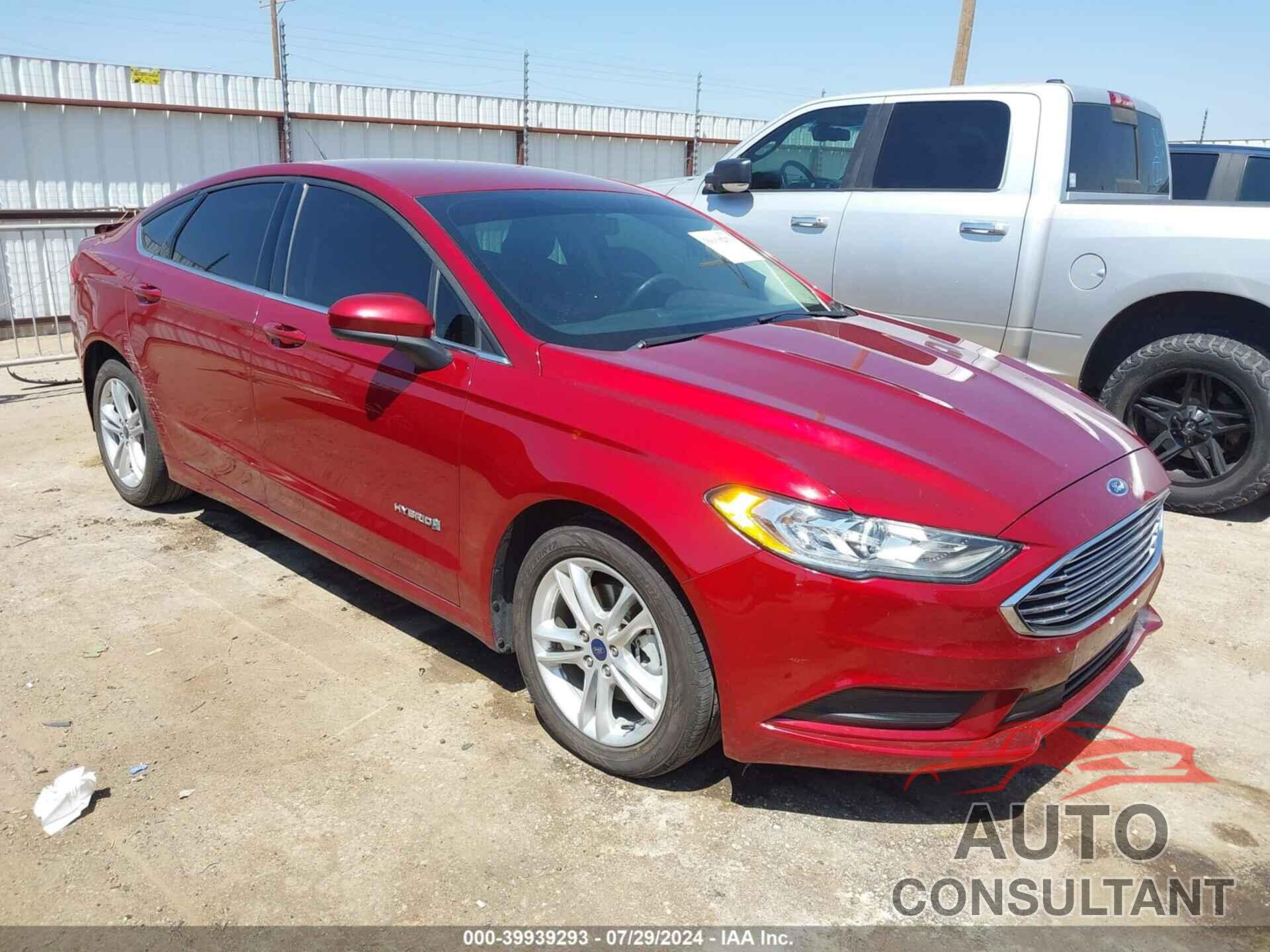 FORD FUSION HYBRID 2018 - 3FA6P0LU4JR287337