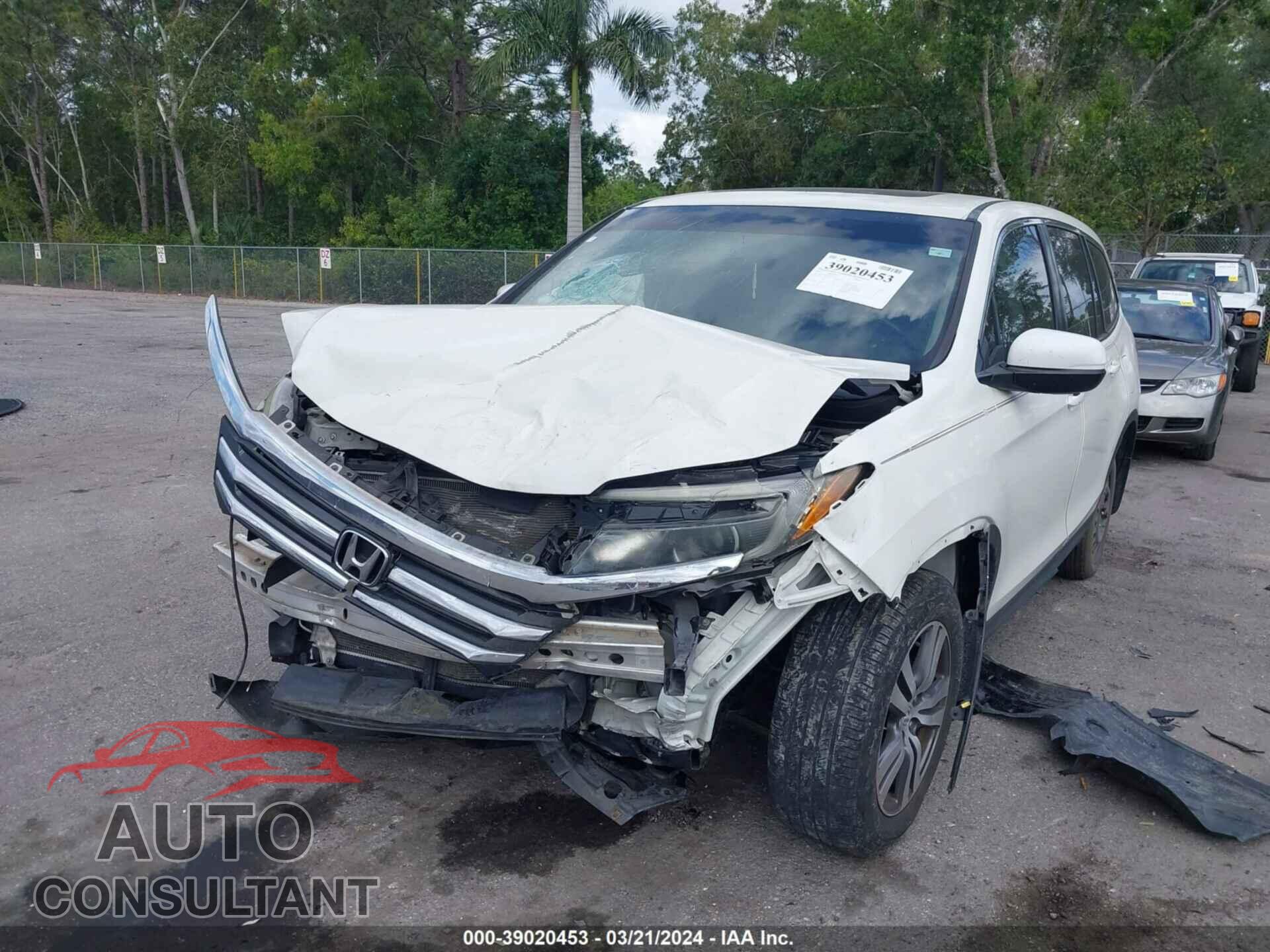 HONDA PILOT 2016 - 5FNYF5H51GB016153