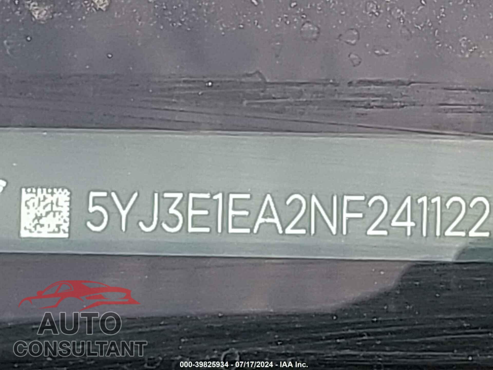 TESLA MODEL 3 2022 - 5YJ3E1EA2NF241122