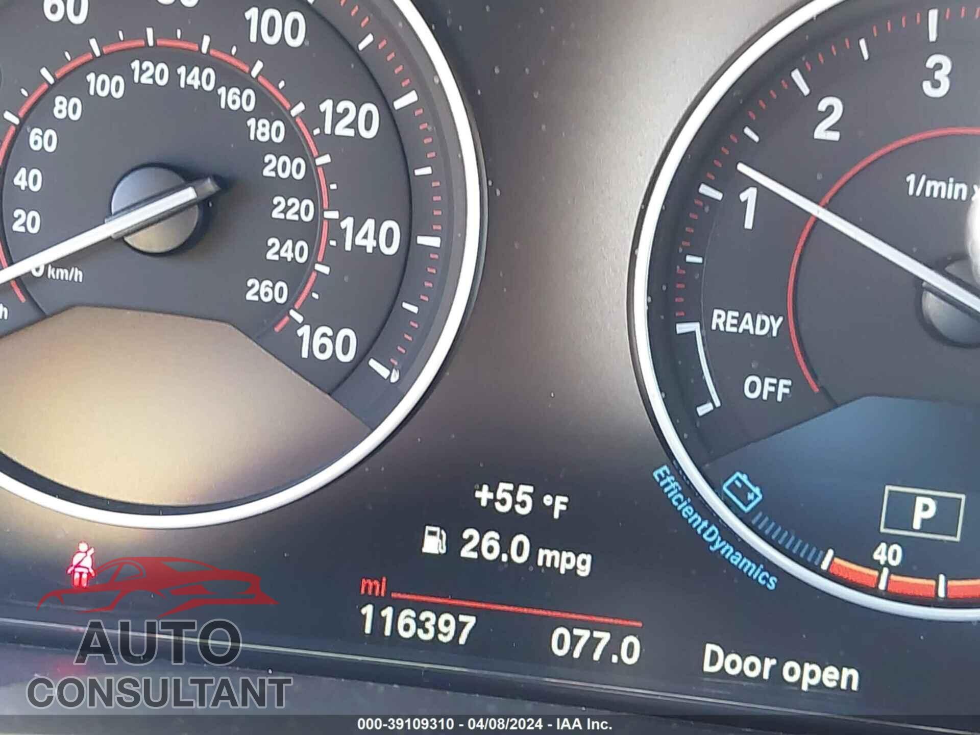 BMW 328I 2016 - WBA8E3G59GNU01984