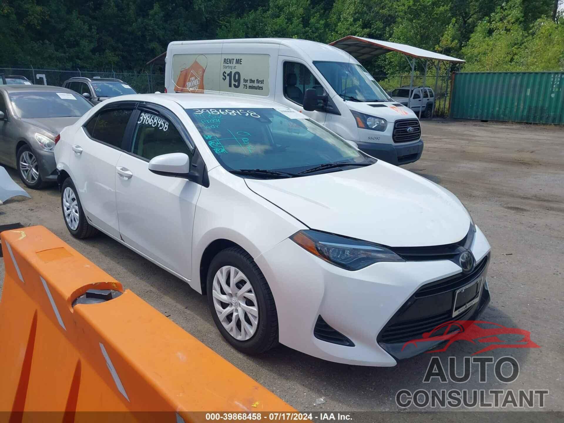 TOYOTA COROLLA 2019 - 2T1BURHE5KC188671