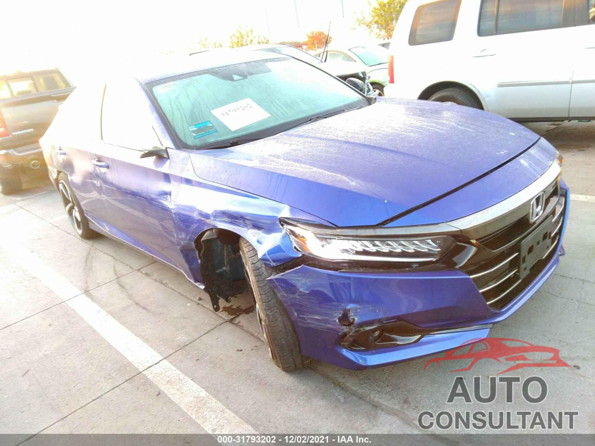 HONDA ACCORD SEDAN 2021 - 1HGCV1F38MA020536