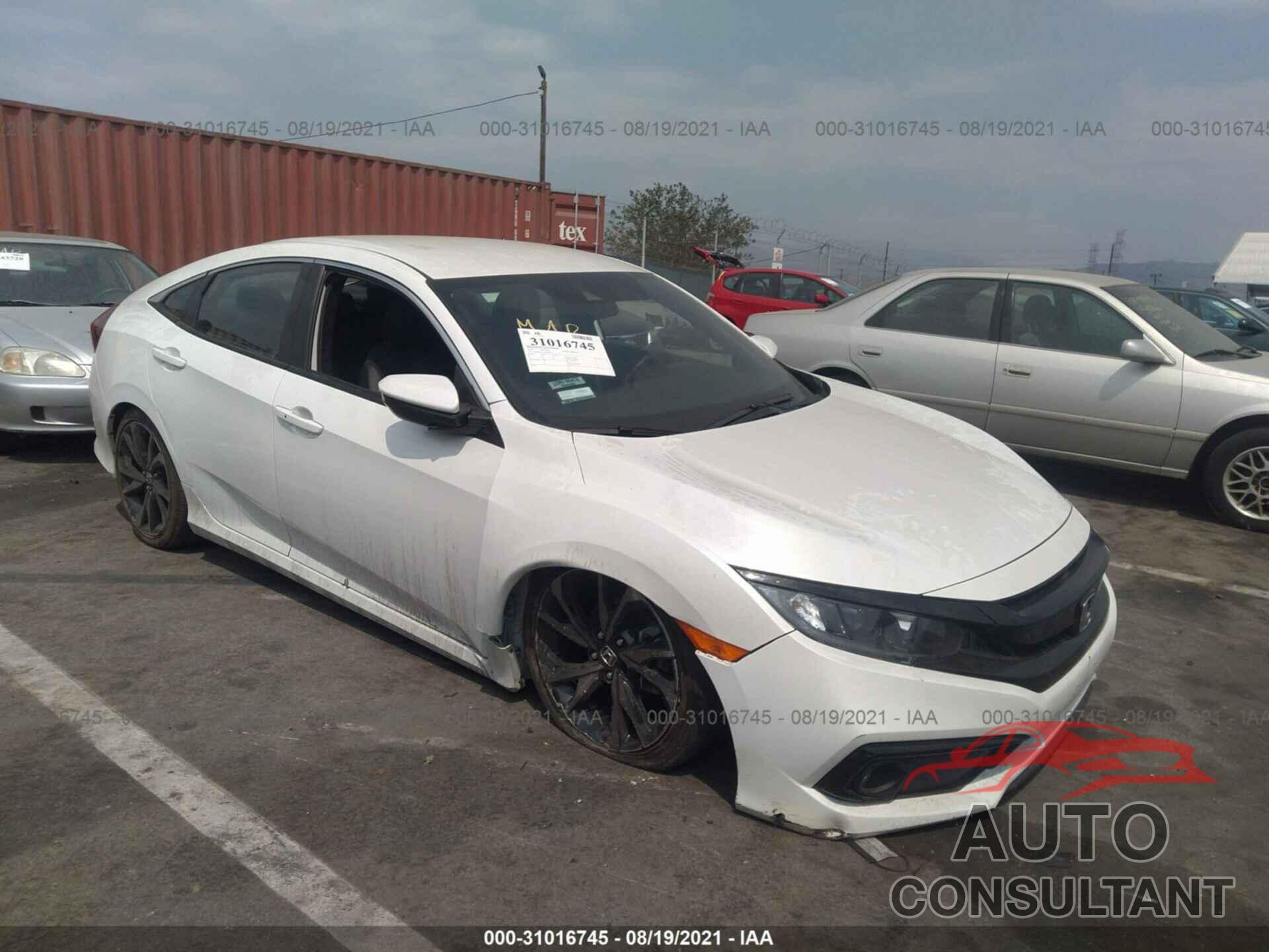 HONDA CIVIC SEDAN 2019 - 2HGFC2F8XKH605556