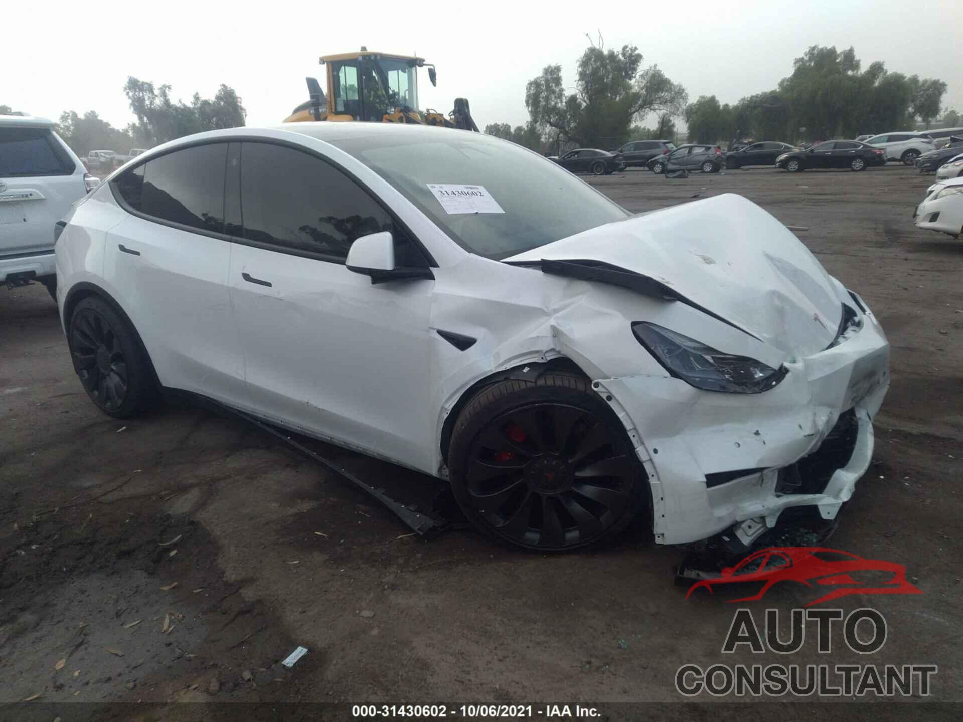 TESLA MODEL Y 2021 - 5YJYGDEF1MF157885