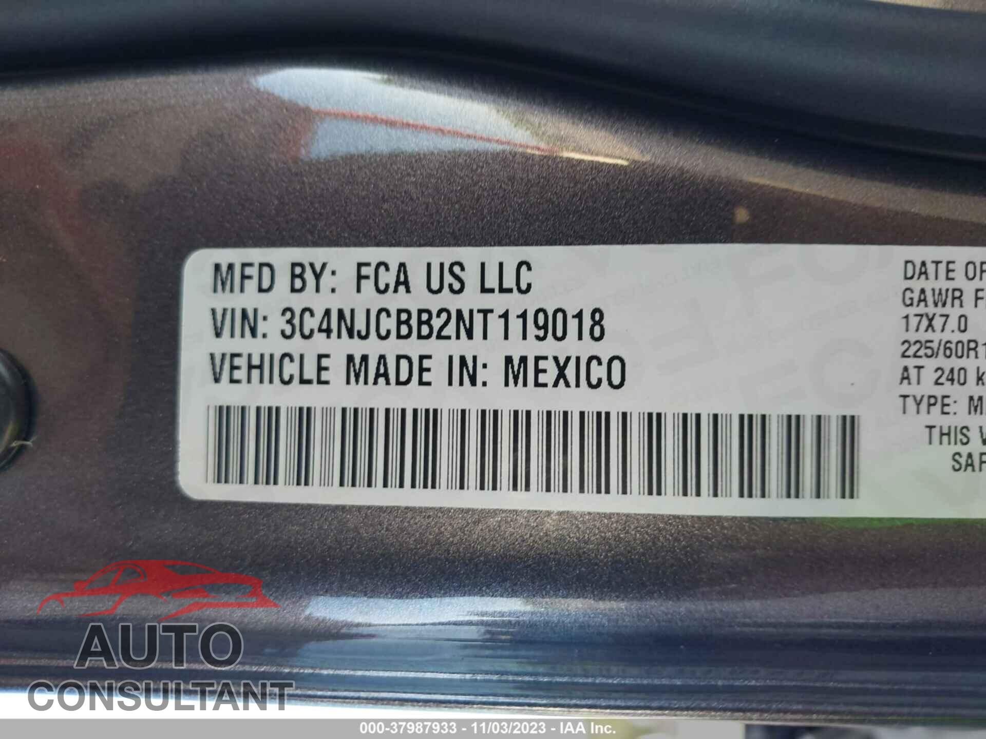 JEEP COMPASS 2022 - 3C4NJCBB2NT119018